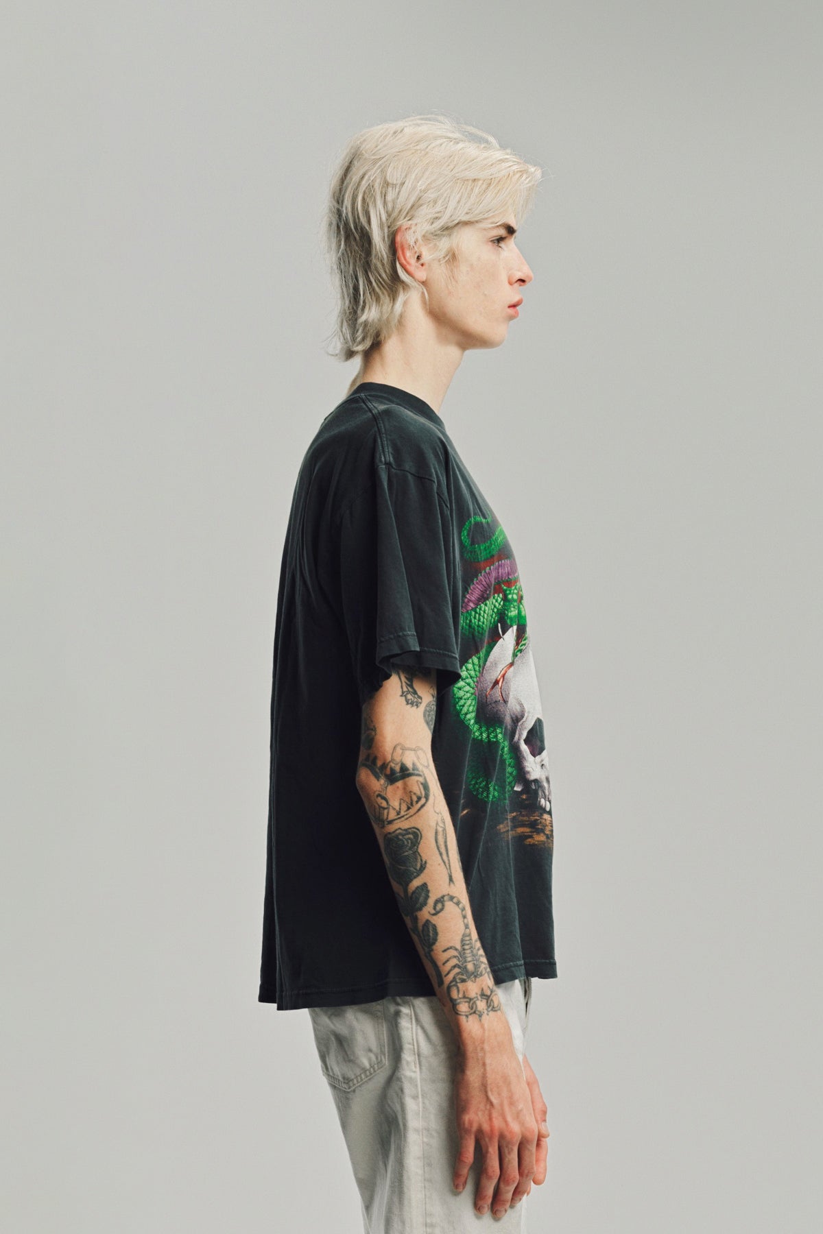MAXFIELD VINTAGE | 1990S AMERICAN THUNDER SKULL & SNAKE TEE