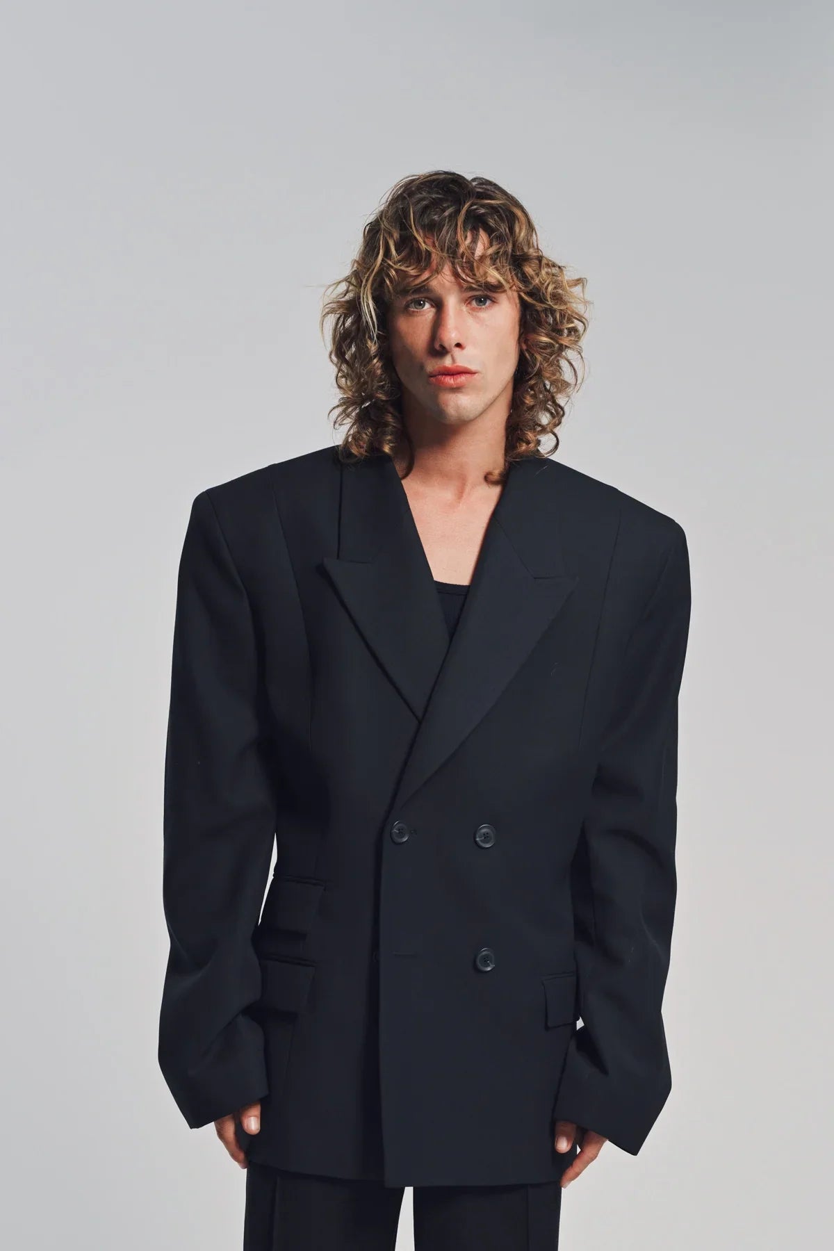 LOUIS GABRIEL NOUCHI | 4-BUTTON DOUBLE BREASTED BLAZER