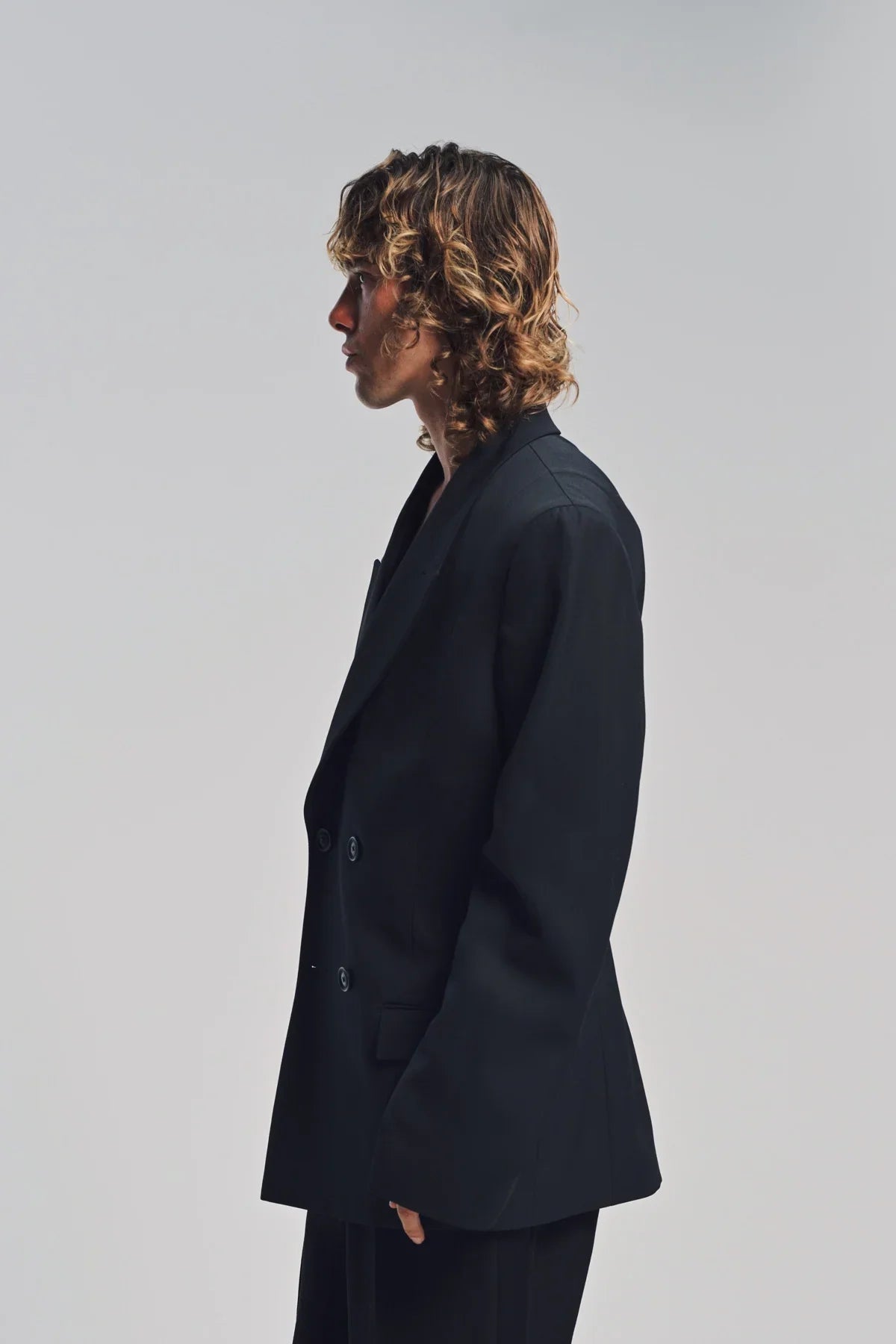 LOUIS GABRIEL NOUCHI | 4-BUTTON DOUBLE BREASTED BLAZER