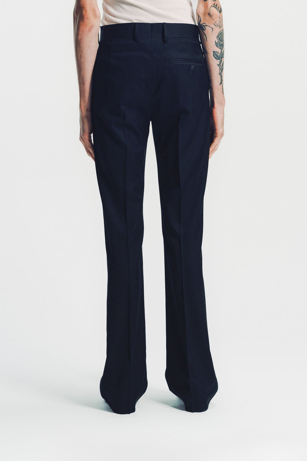 KYOSUKE KUNIMOTO | NOIR FLAT FRONT PANTS