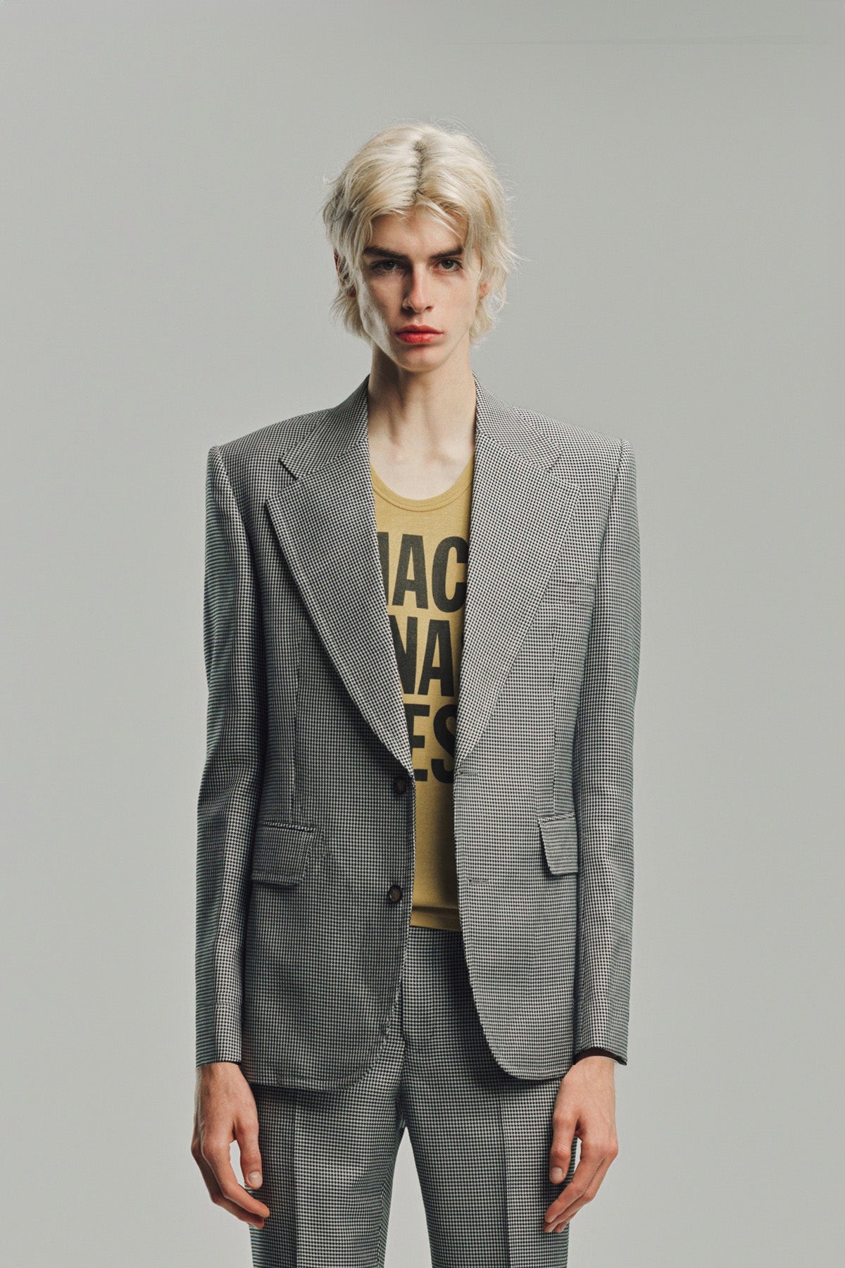 KYOSUKE KUNIMOTO | HOUNDSTOOTH NOTCHED LAPEL JACKET