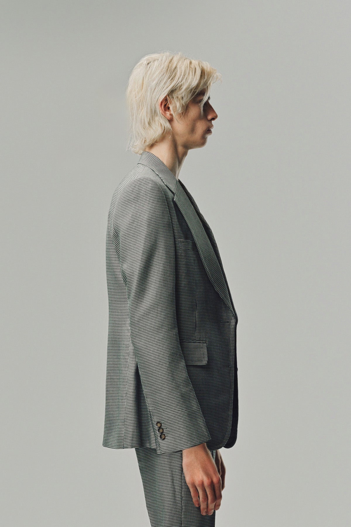 KYOSUKE KUNIMOTO | HOUNDSTOOTH NOTCHED LAPEL JACKET