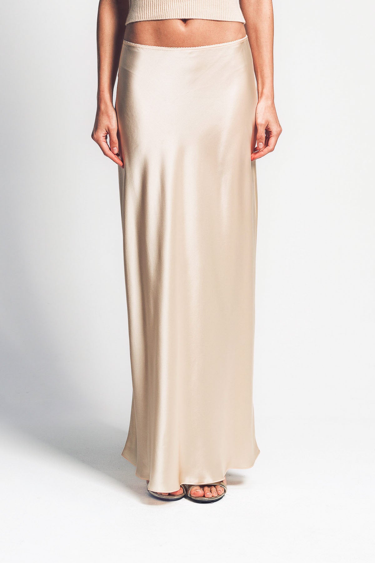 SABLYN | GRACE SCALLOP TRIM SILK MAXI SKIRT