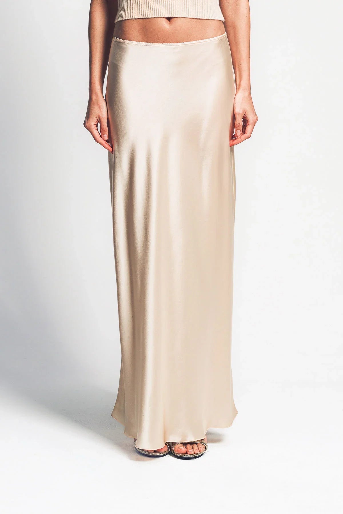 SABLYN | GRACE SCALLOP TRIM SILK MAXI SKIRT