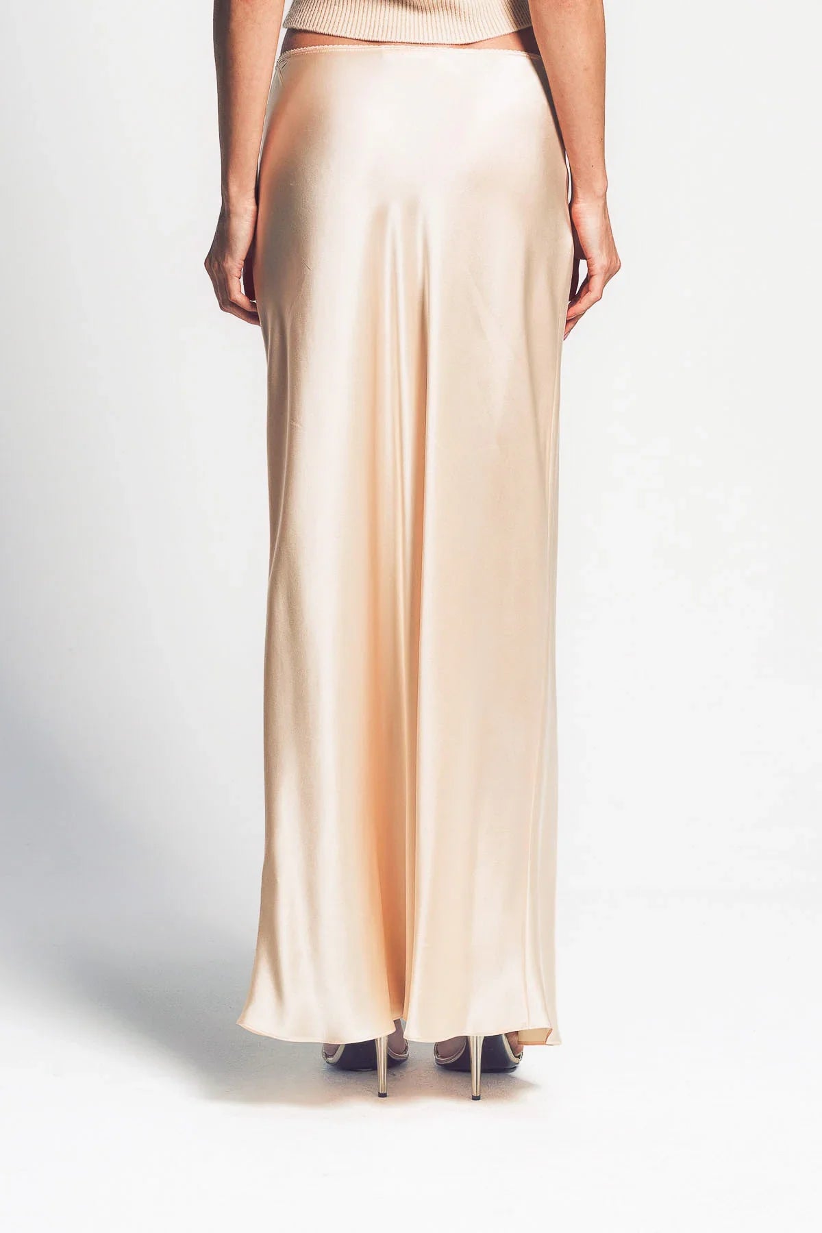 SABLYN | GRACE SCALLOP TRIM SILK MAXI SKIRT