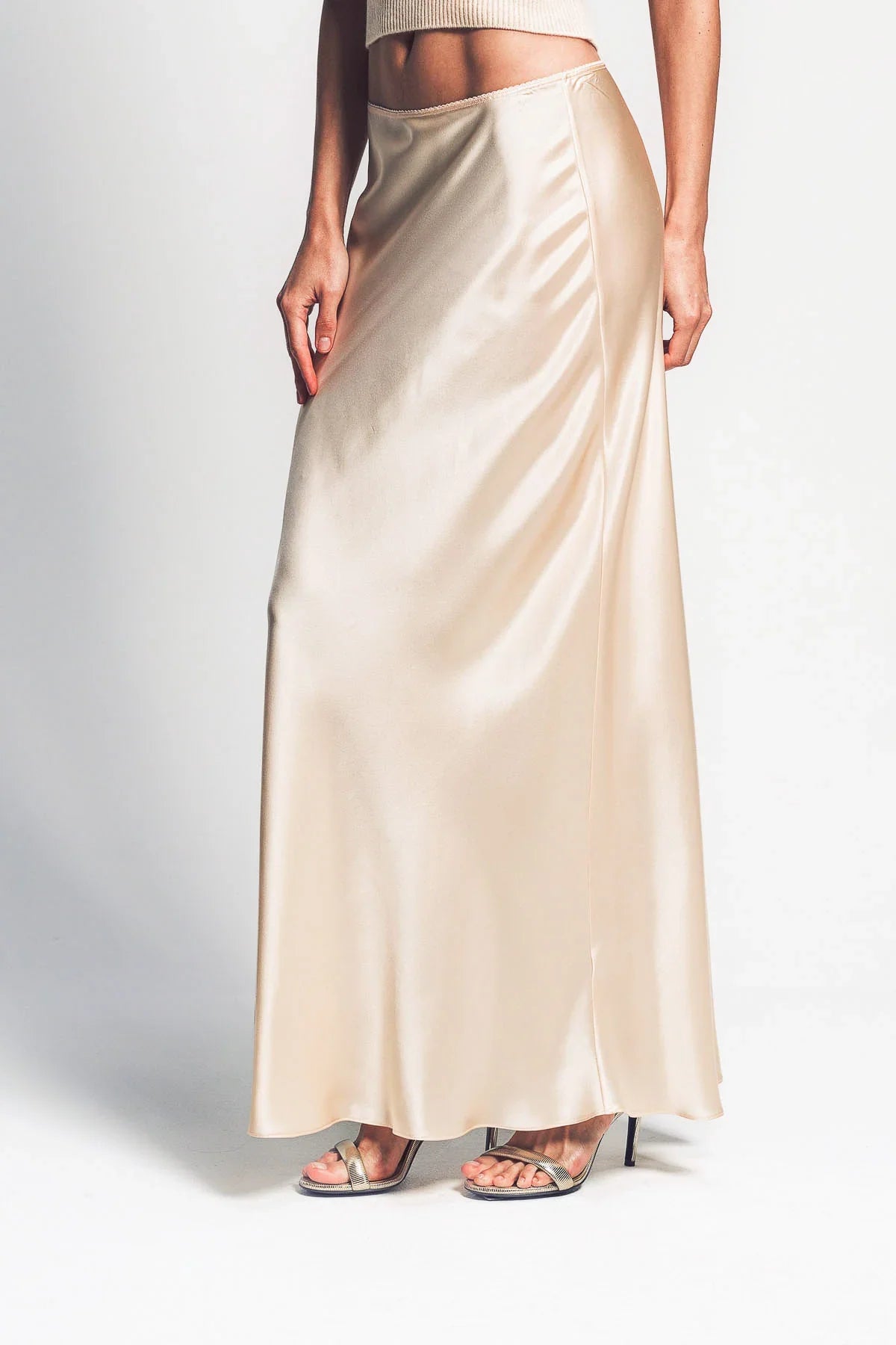 SABLYN | GRACE SCALLOP TRIM SILK MAXI SKIRT