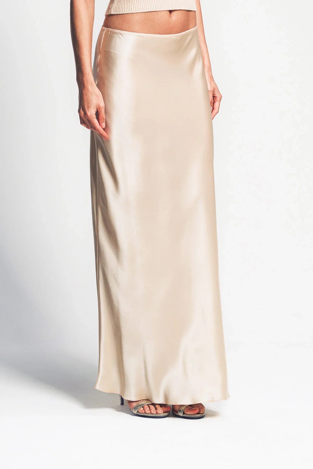 SABLYN | GRACE SCALLOP TRIM SILK MAXI SKIRT