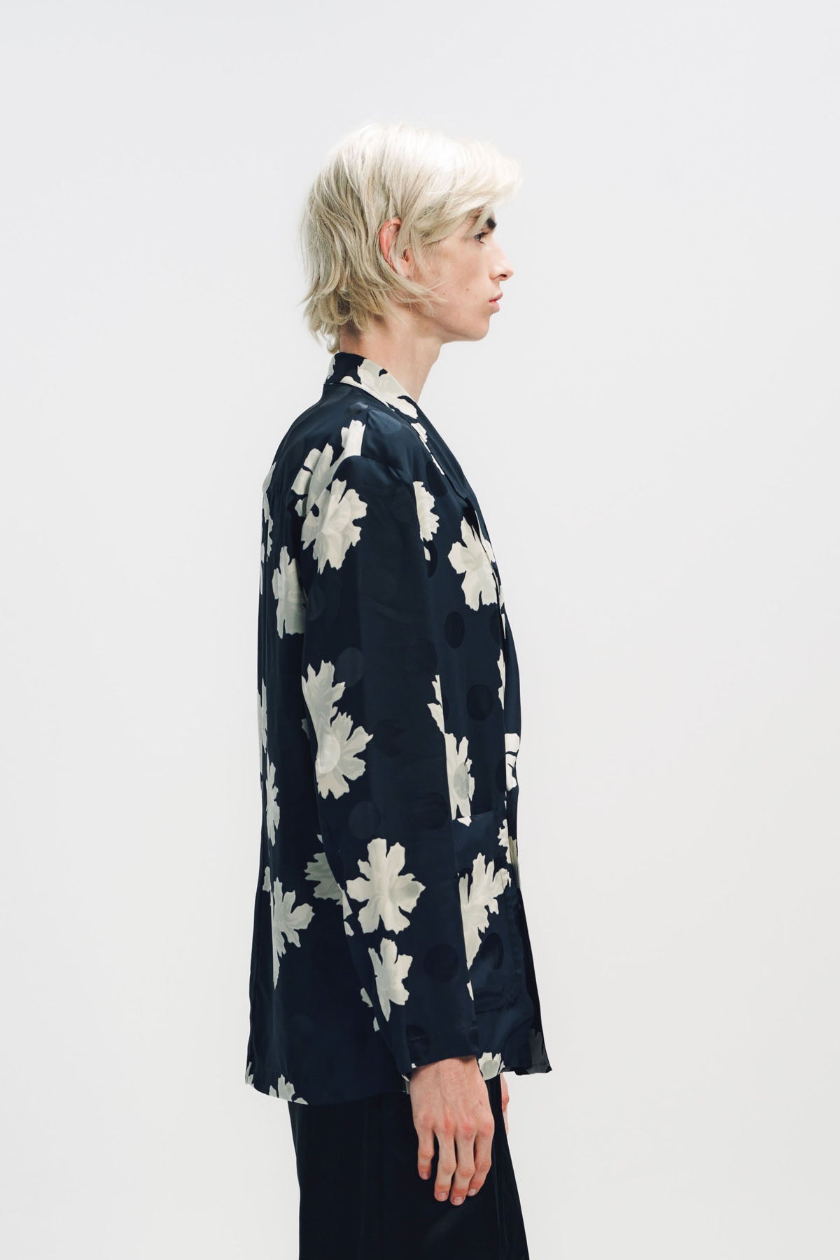 DRIES VAN NOTEN | FLORAL DOUBLE BREASTED LONG SLEEVE SHIRT