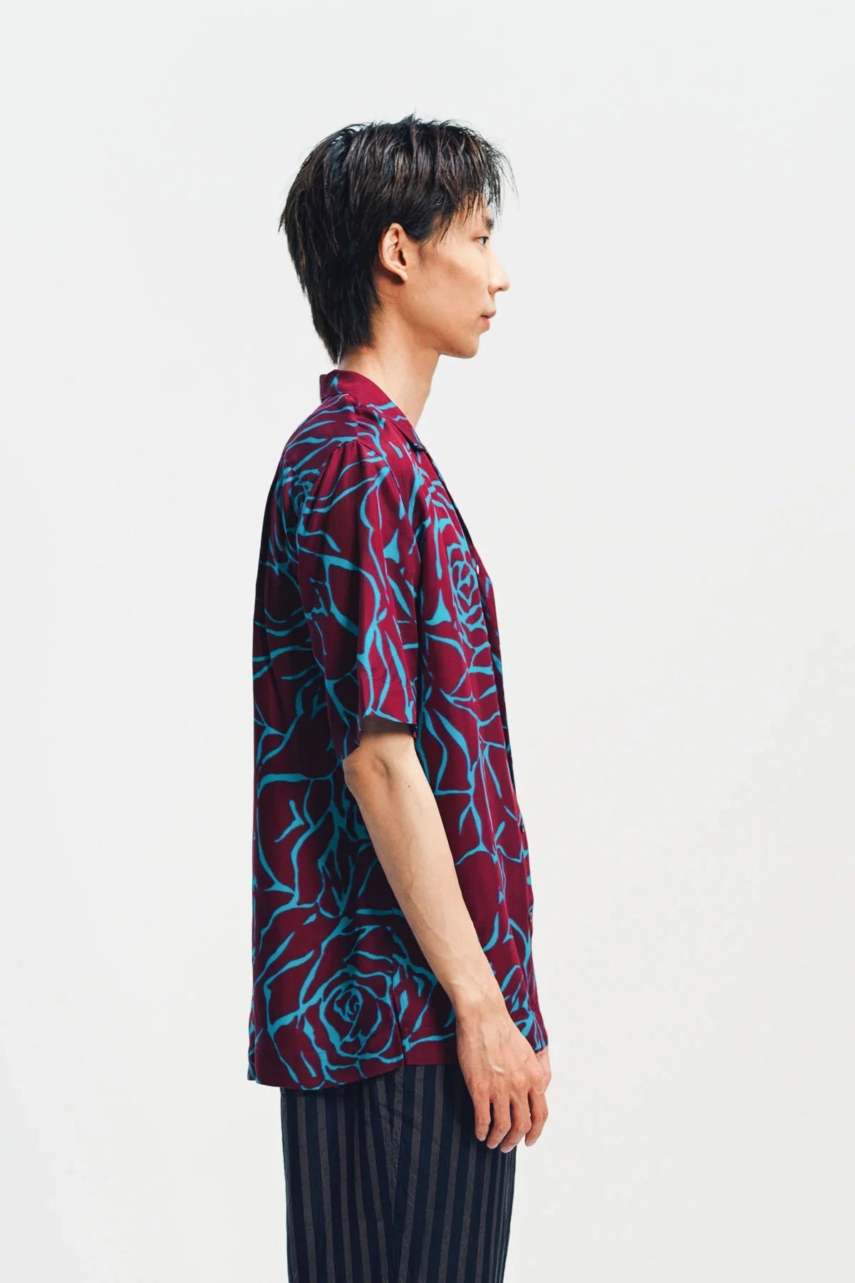 DRIES VAN NOTEN | BOXY VISCOSE ROSE SHIRT