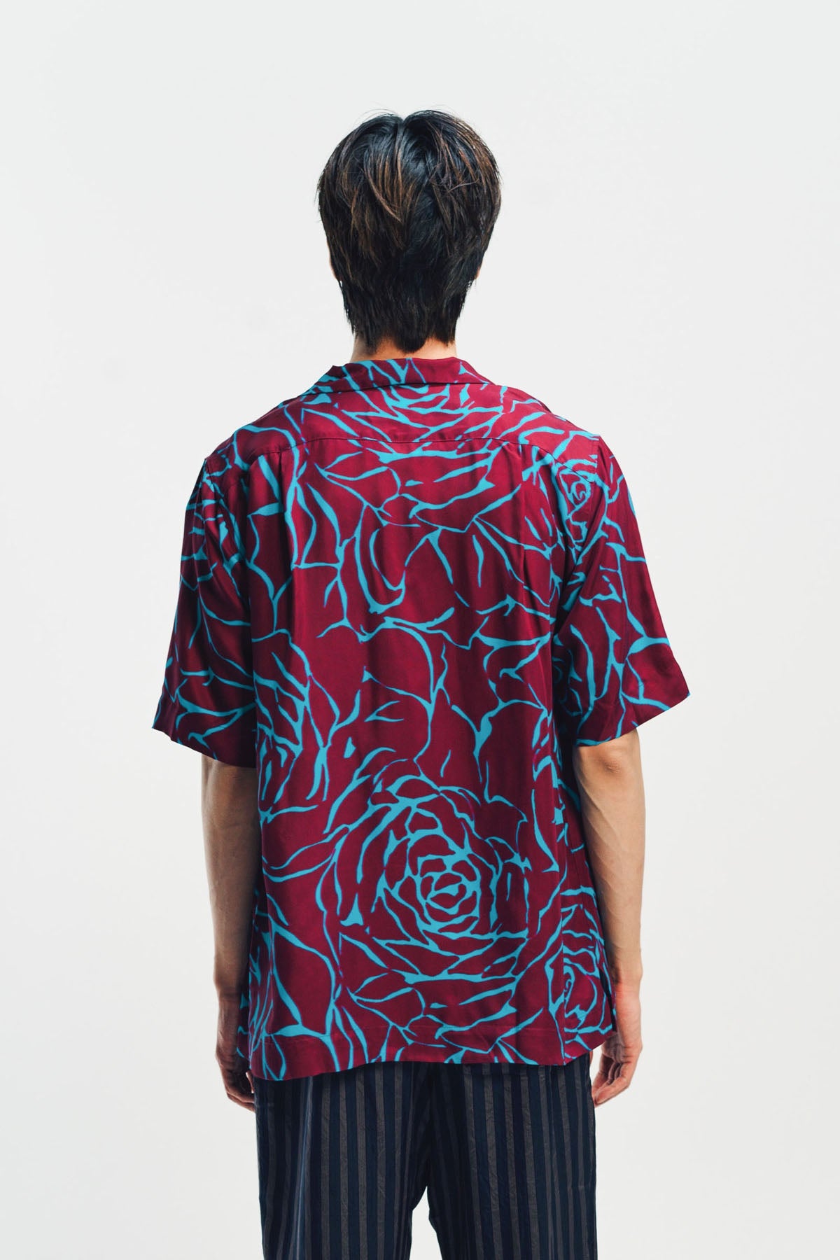 DRIES VAN NOTEN | BOXY VISCOSE ROSE SHIRT