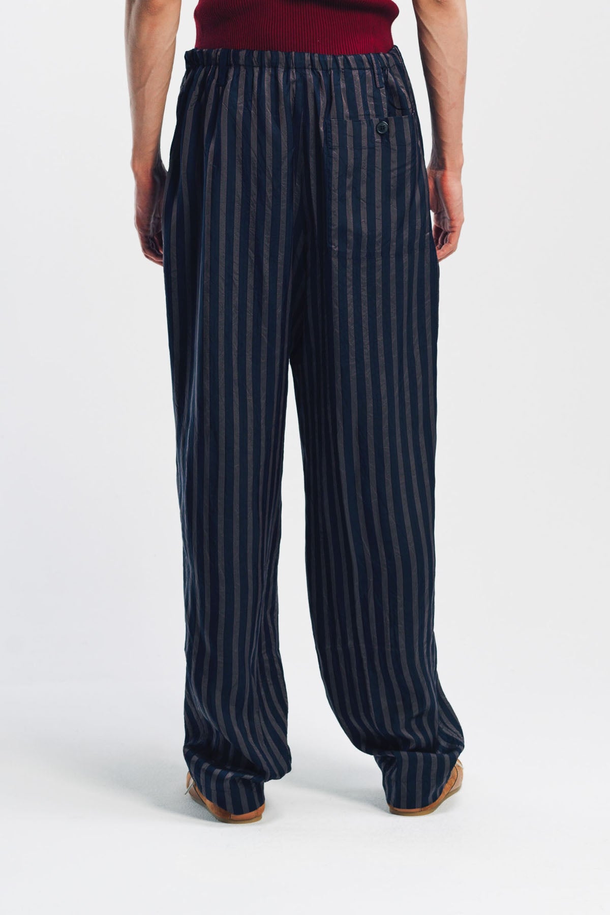 DRIES VAN NOTEN | STRIPED CUPRO PANTS