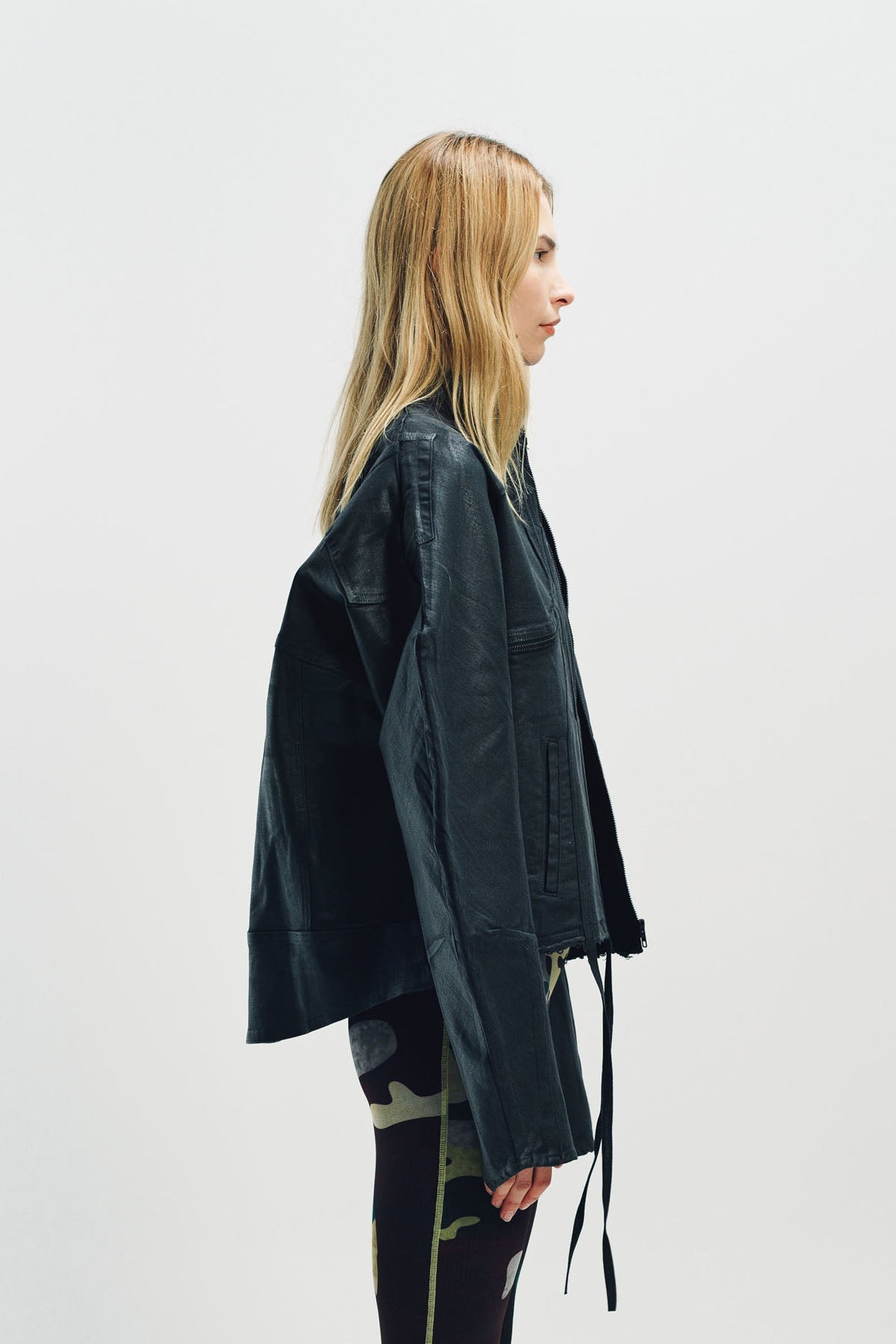 OTTOLINGER | GLAZED DENIM ZIP JACKET