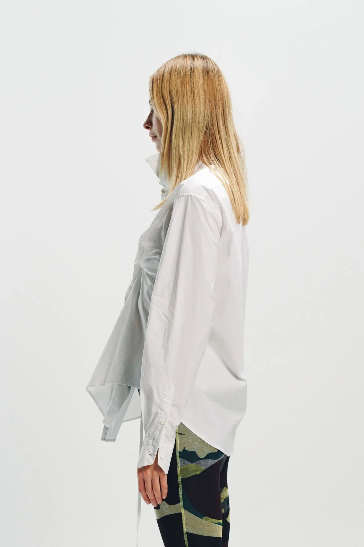 OTTOLINGER | TWISTED & PLEATED LONG SLEEVE SHIRT