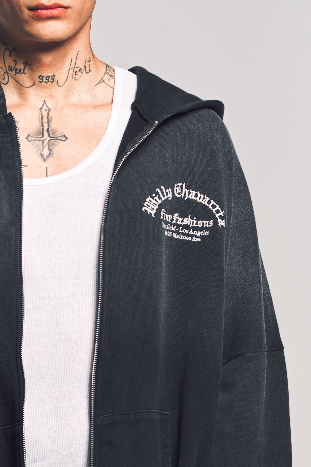 WILLY CHAVARRIA | MAXFIELD FINE FASHIONS HOOLIGAN ZIP-UP HOODIE