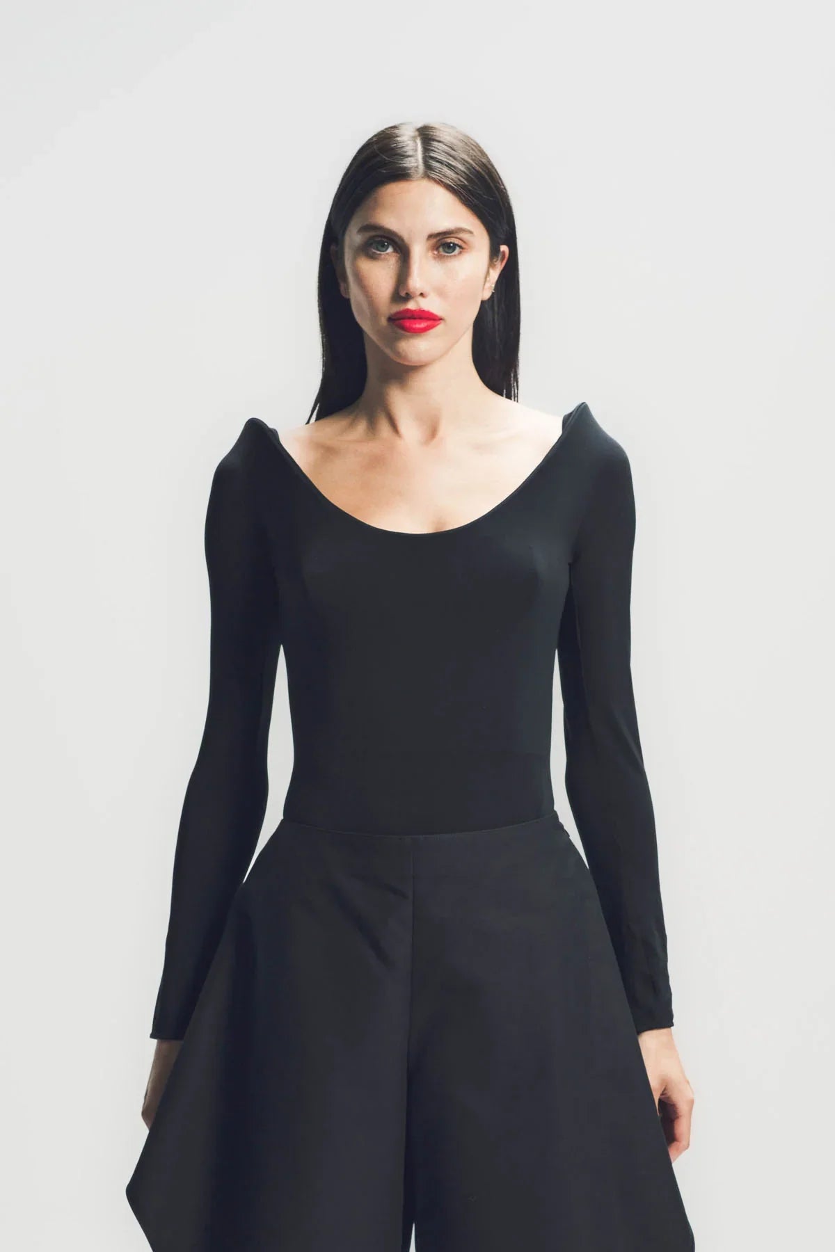 ALAÏA | CURVED SOFT JERSEY BODYSUIT