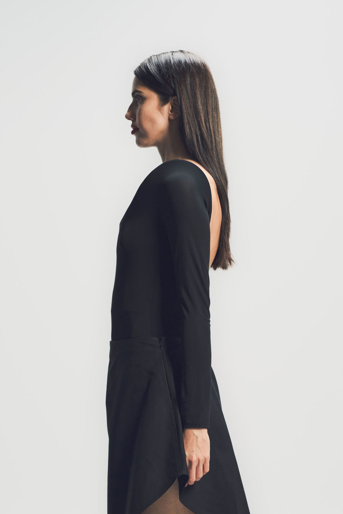 ALAÏA | CURVED SOFT JERSEY BODYSUIT