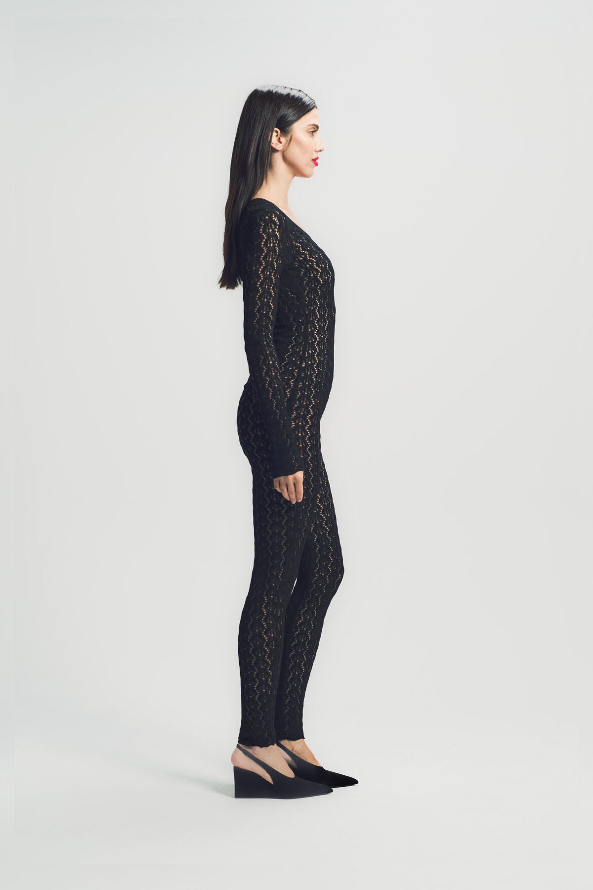 ALAÏA | STRETCH LACE CATSUIT