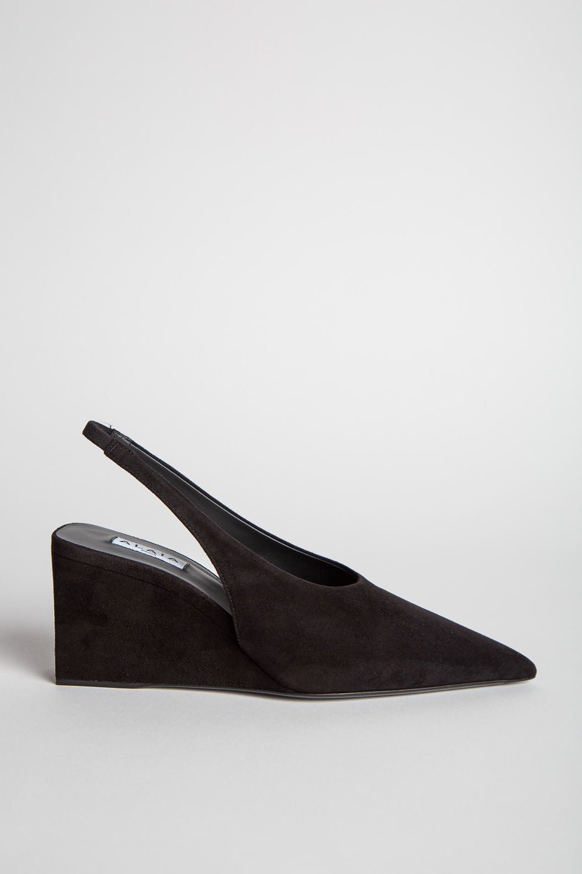 ALAÏA | CUBE WEDGE SLINGBACKS IN SUEDE