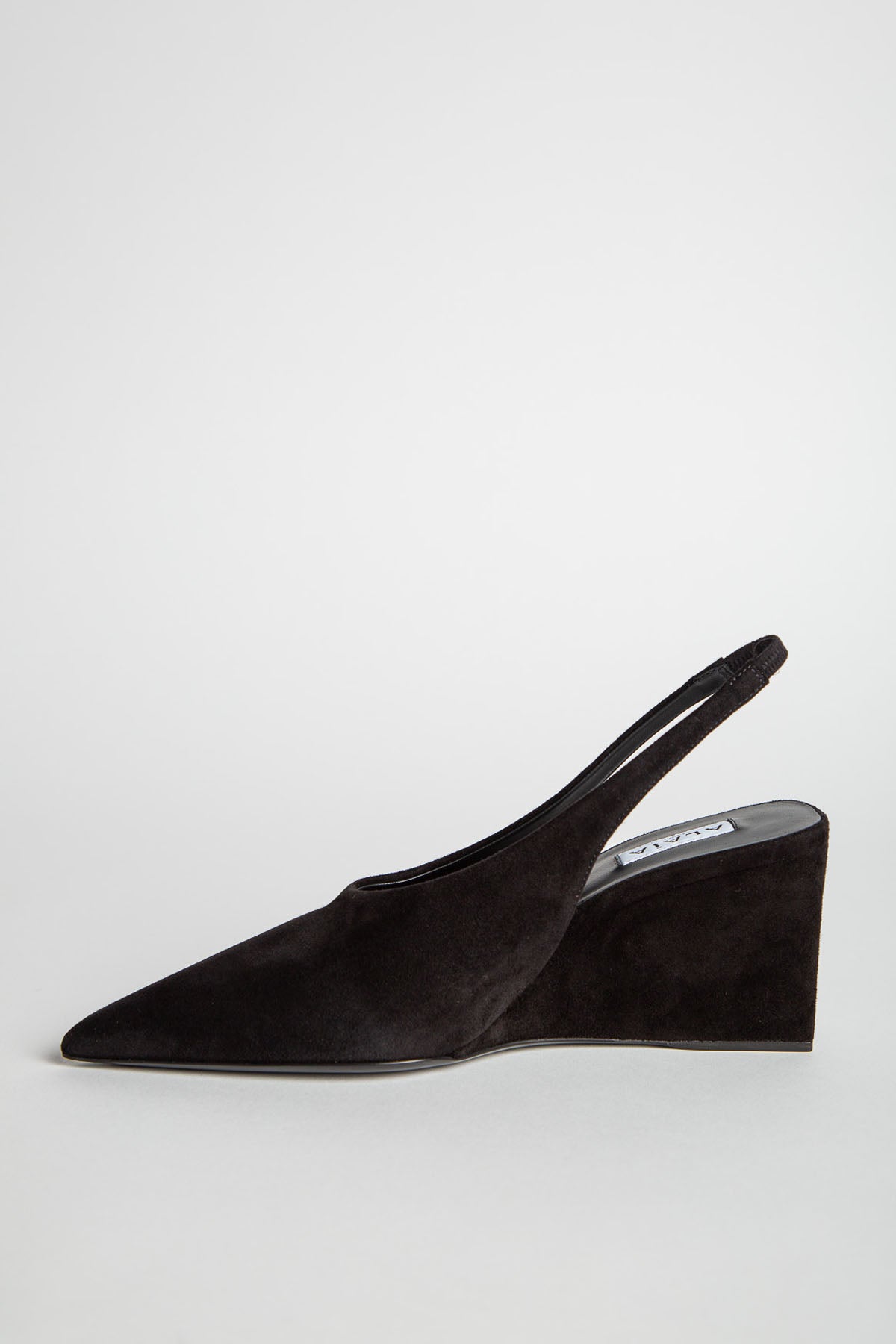 ALAÏA | CUBE WEDGE SLINGBACKS IN SUEDE