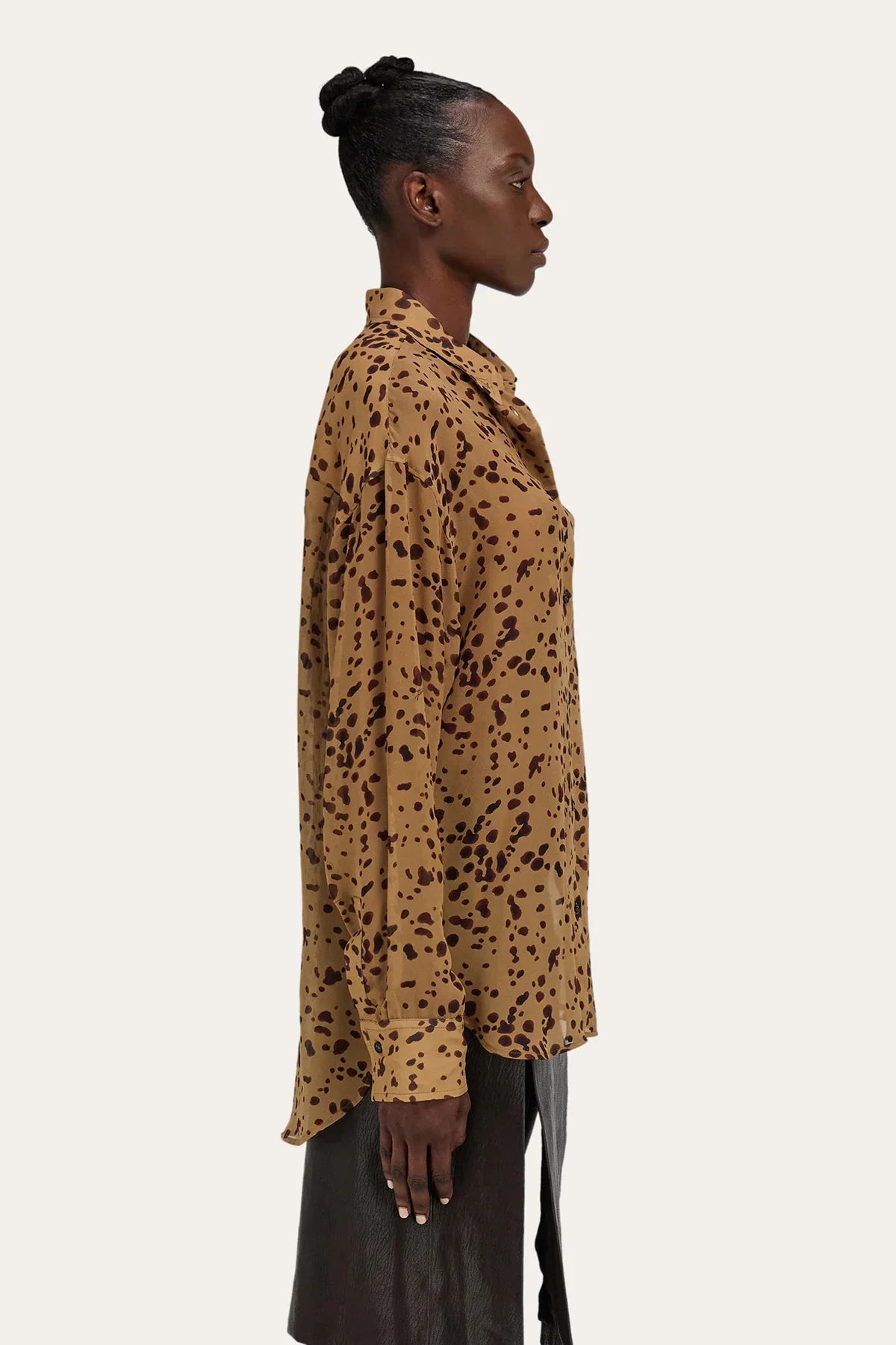 FERRAGAMO | ORCHID PRINTED LONG SLEEVE BLOUSE