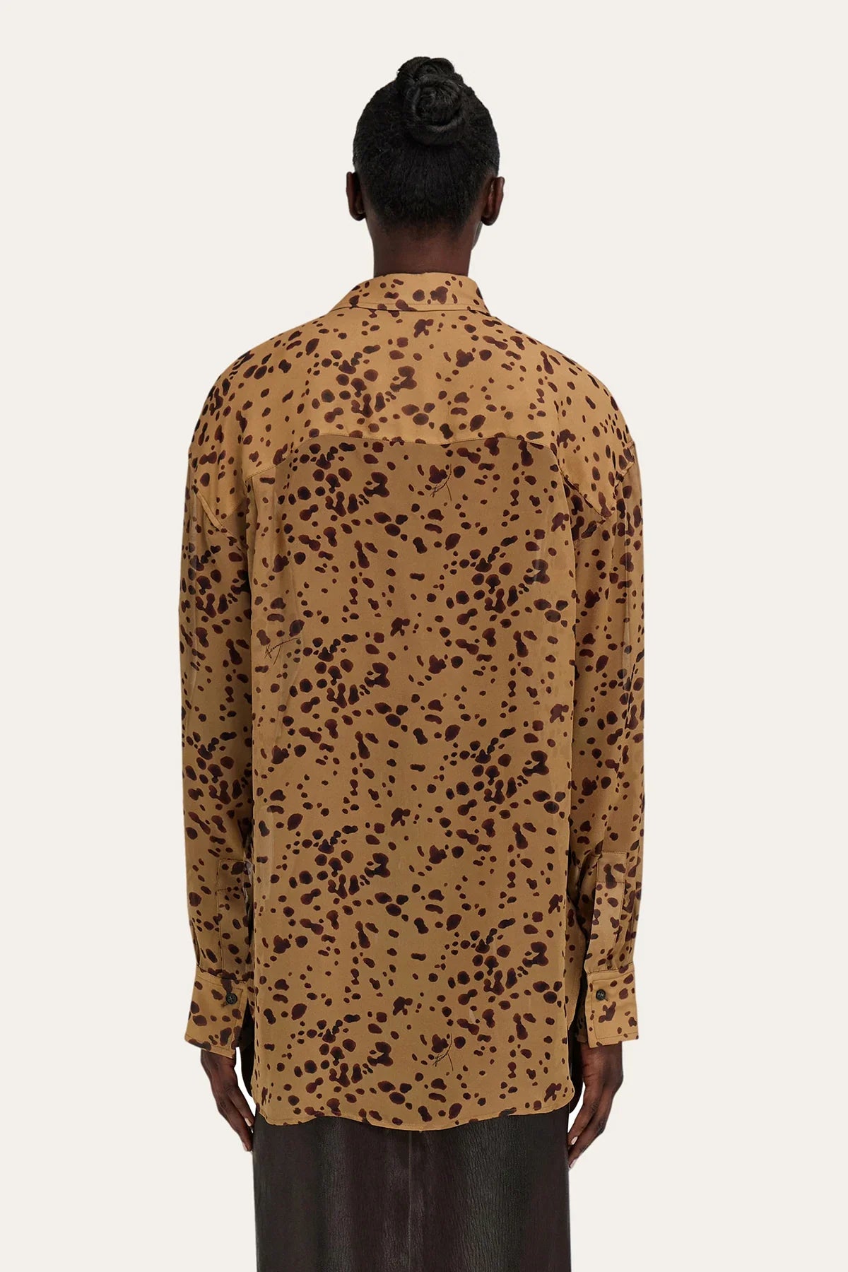 FERRAGAMO | ORCHID PRINTED LONG SLEEVE BLOUSE