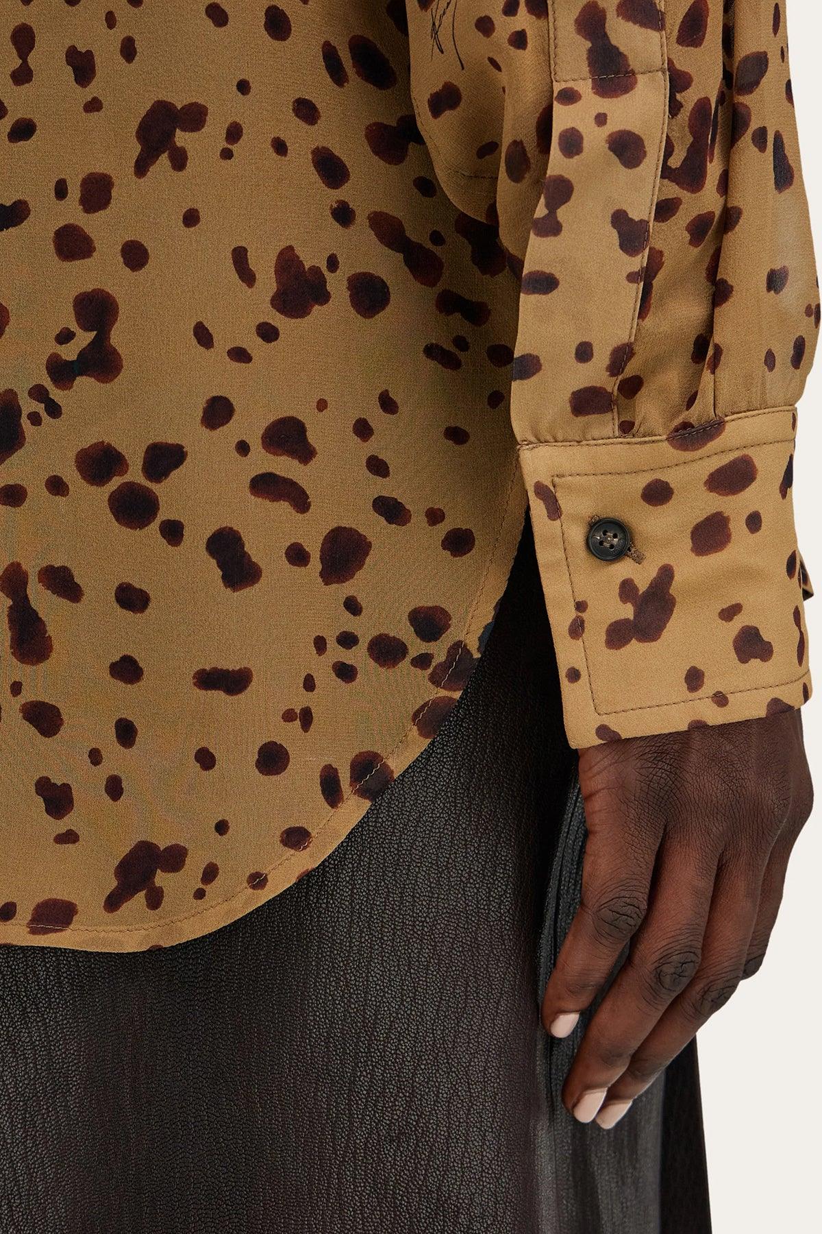 FERRAGAMO | ORCHID PRINTED LONG SLEEVE BLOUSE