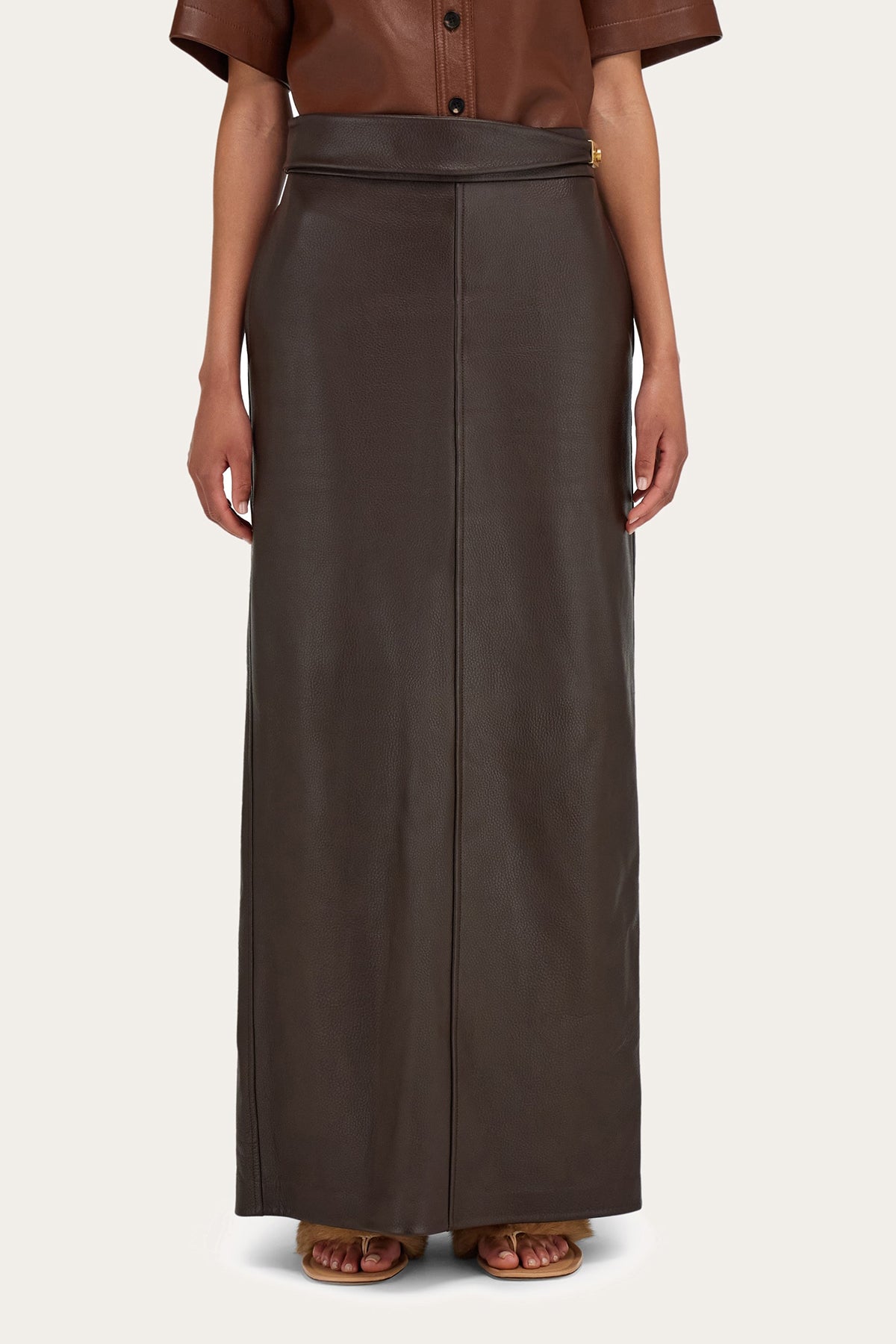 FERRAGAMO | LONG NAPPA LEATHER SKIRT