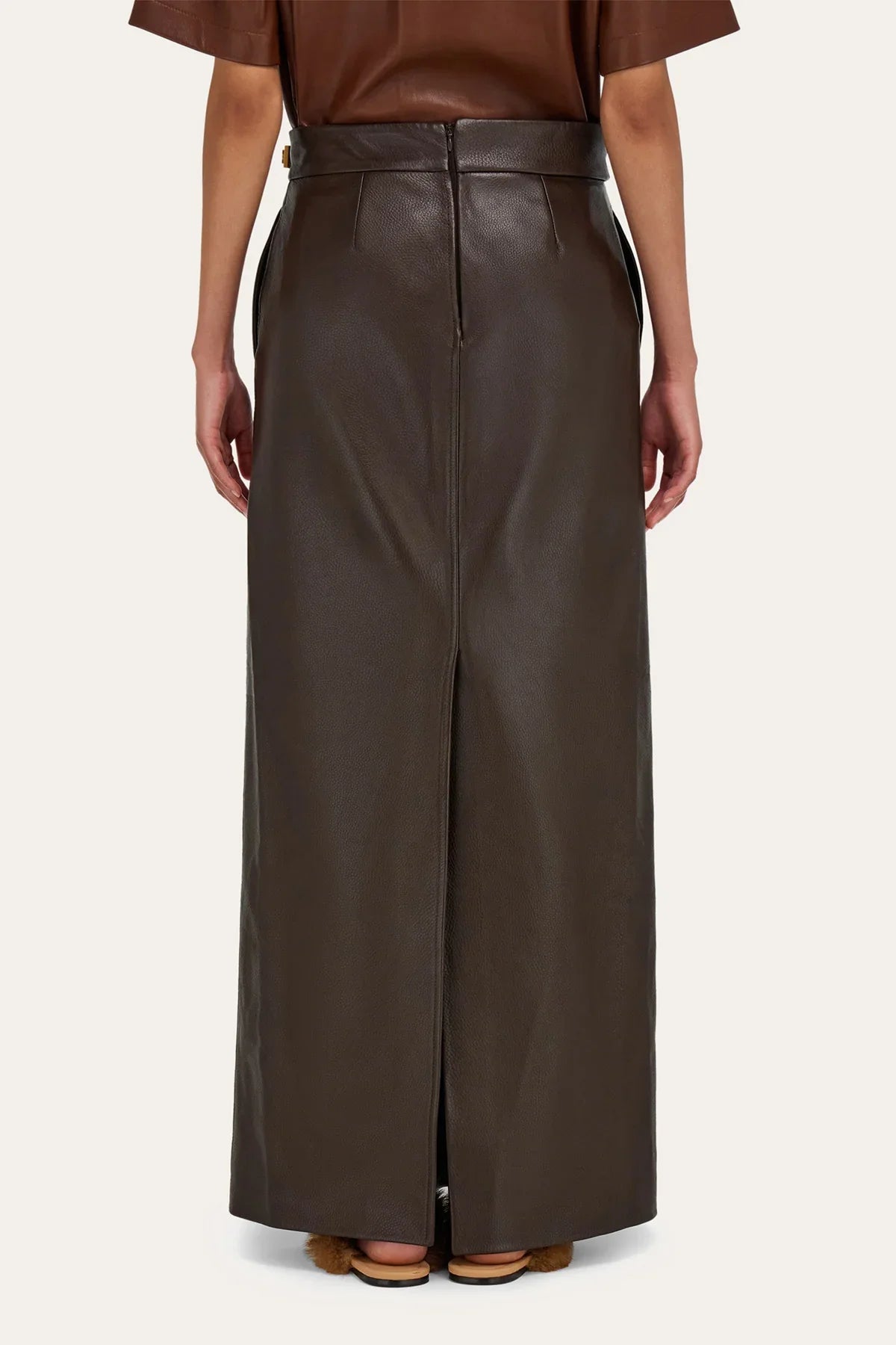 FERRAGAMO | LONG NAPPA LEATHER SKIRT