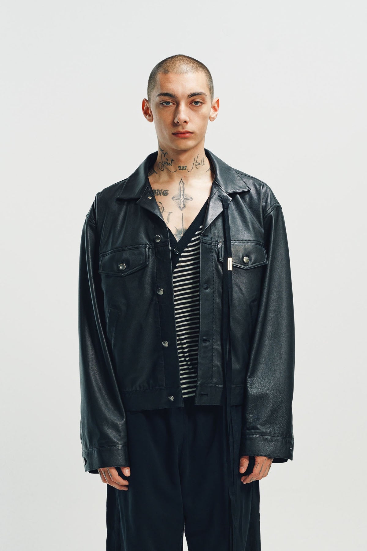 ANN DEMEULEMEESTER | RAF 5-POCKET LEATHER STANDAR BLOUSON