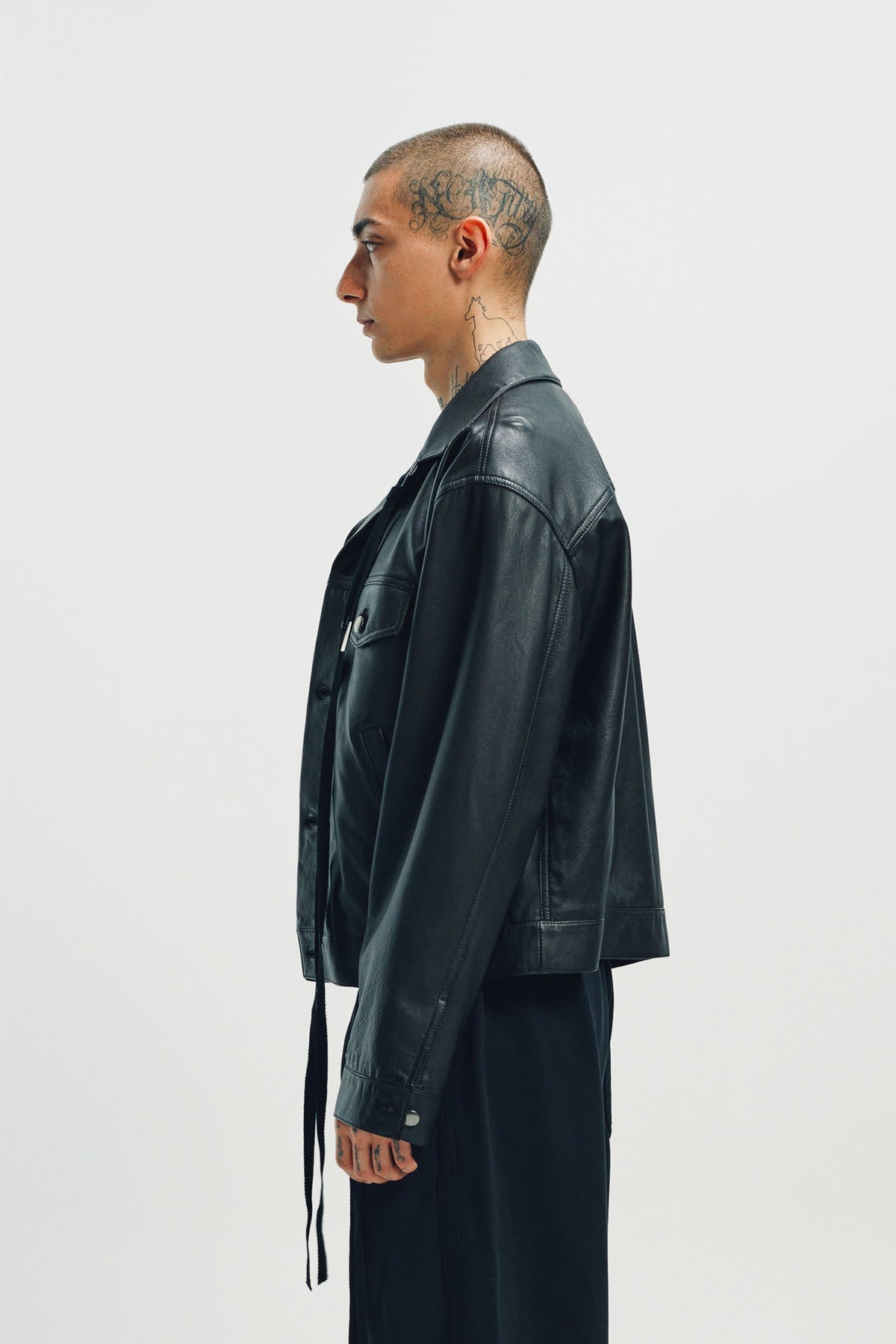 ANN DEMEULEMEESTER | RAF 5-POCKET LEATHER STANDAR BLOUSON