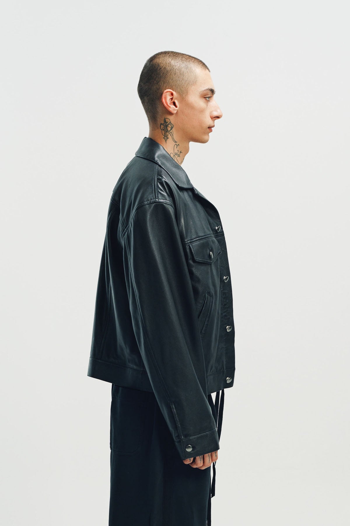 ANN DEMEULEMEESTER | RAF 5-POCKET LEATHER STANDAR BLOUSON