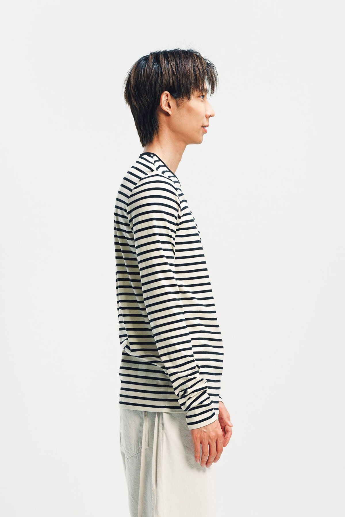 ANN DEMEULEMEESTER | GREG STRIPED LONG SLEEVE T-SHIRT