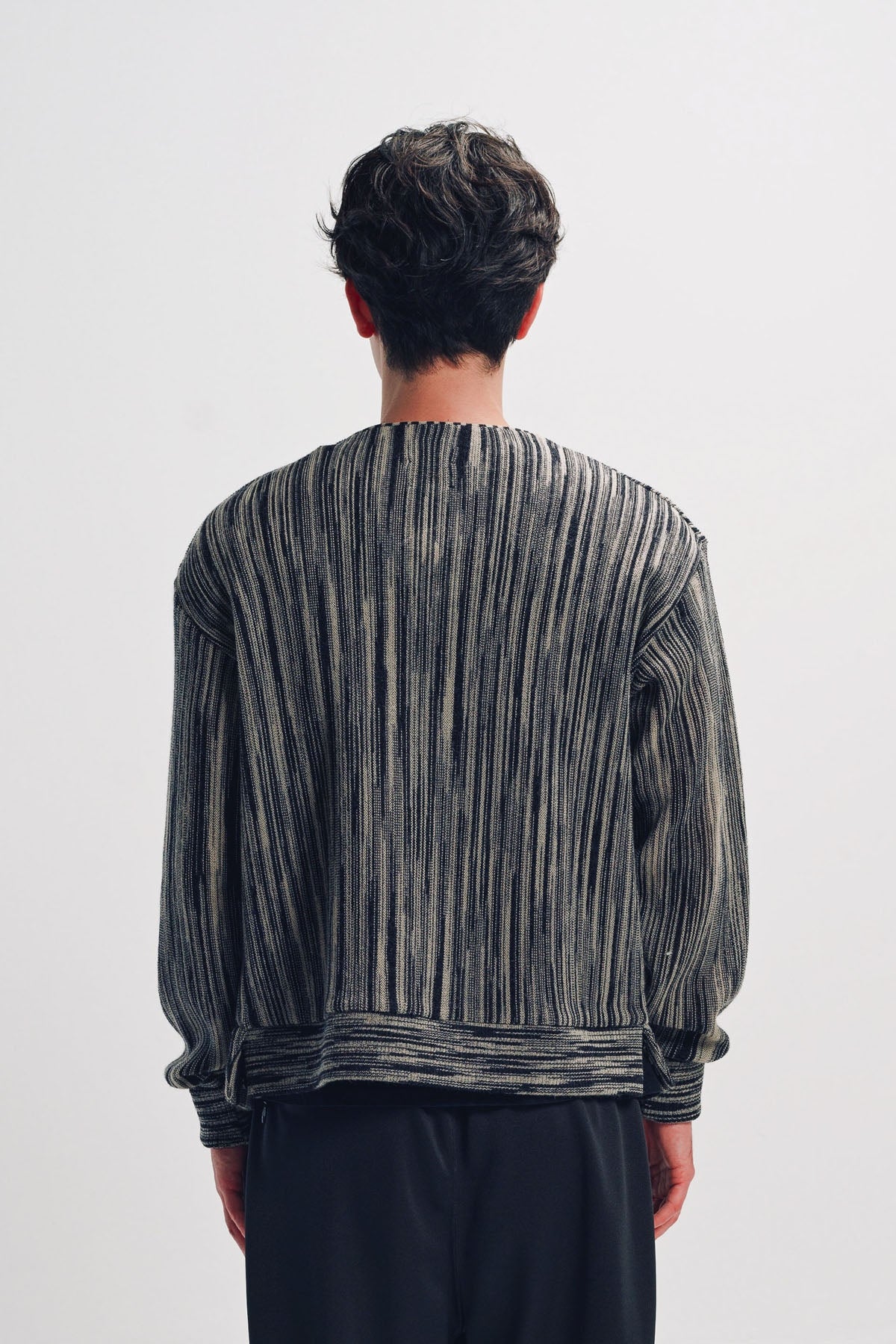 Needles | Black Crepe Weave Cardigan