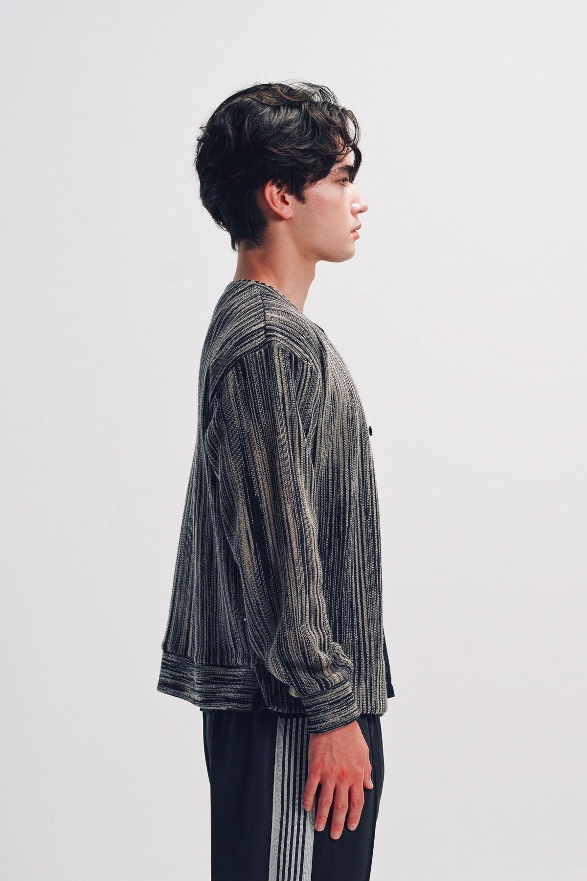 Needles | Black Crepe Weave Cardigan