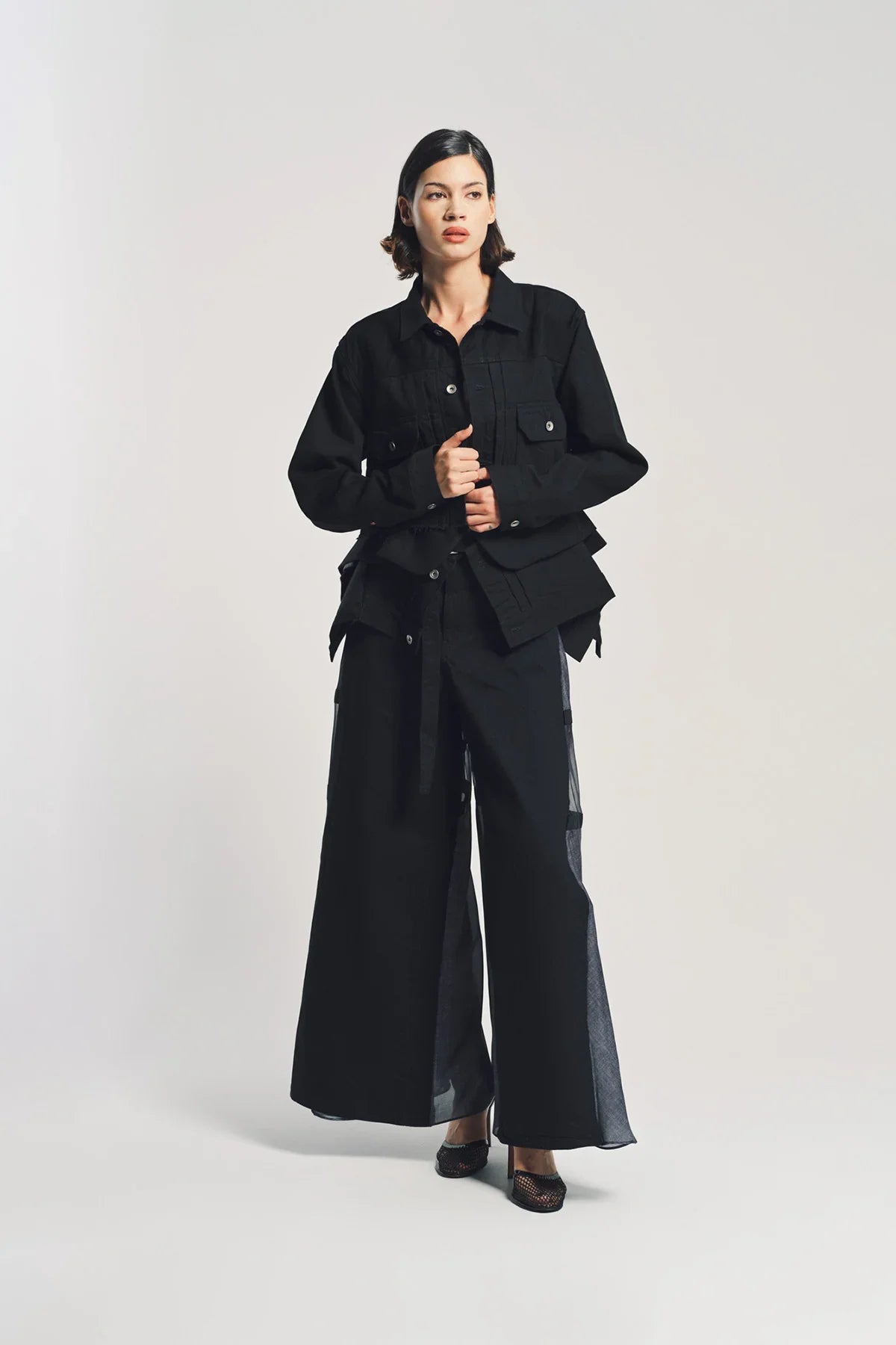 SACAI | PANELED DENIM JEANS