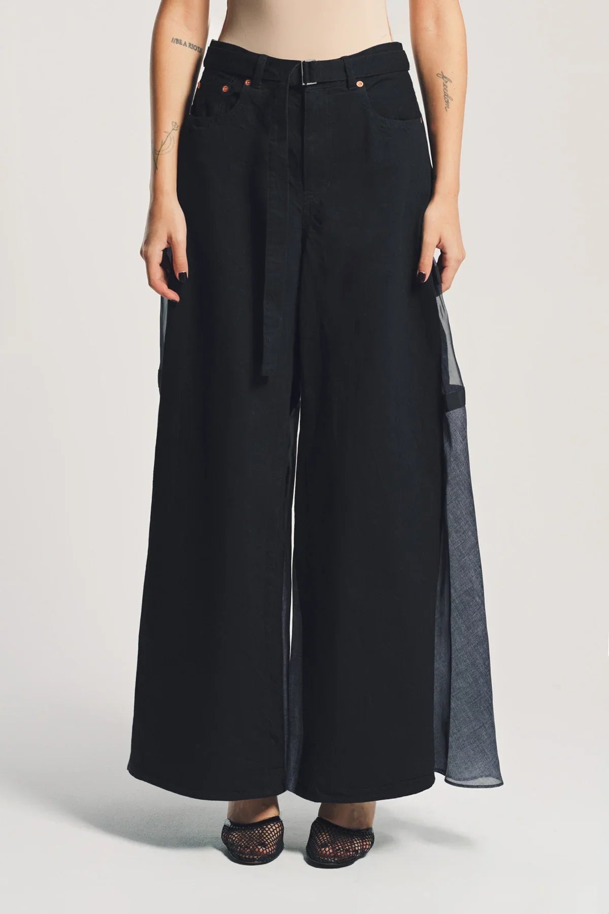 SACAI | PANELED DENIM JEANS