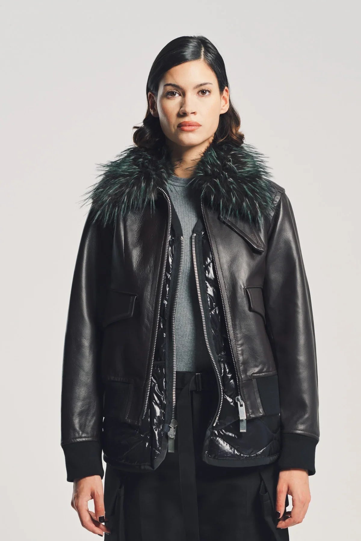 SACAI | LEATHER BLOUSON