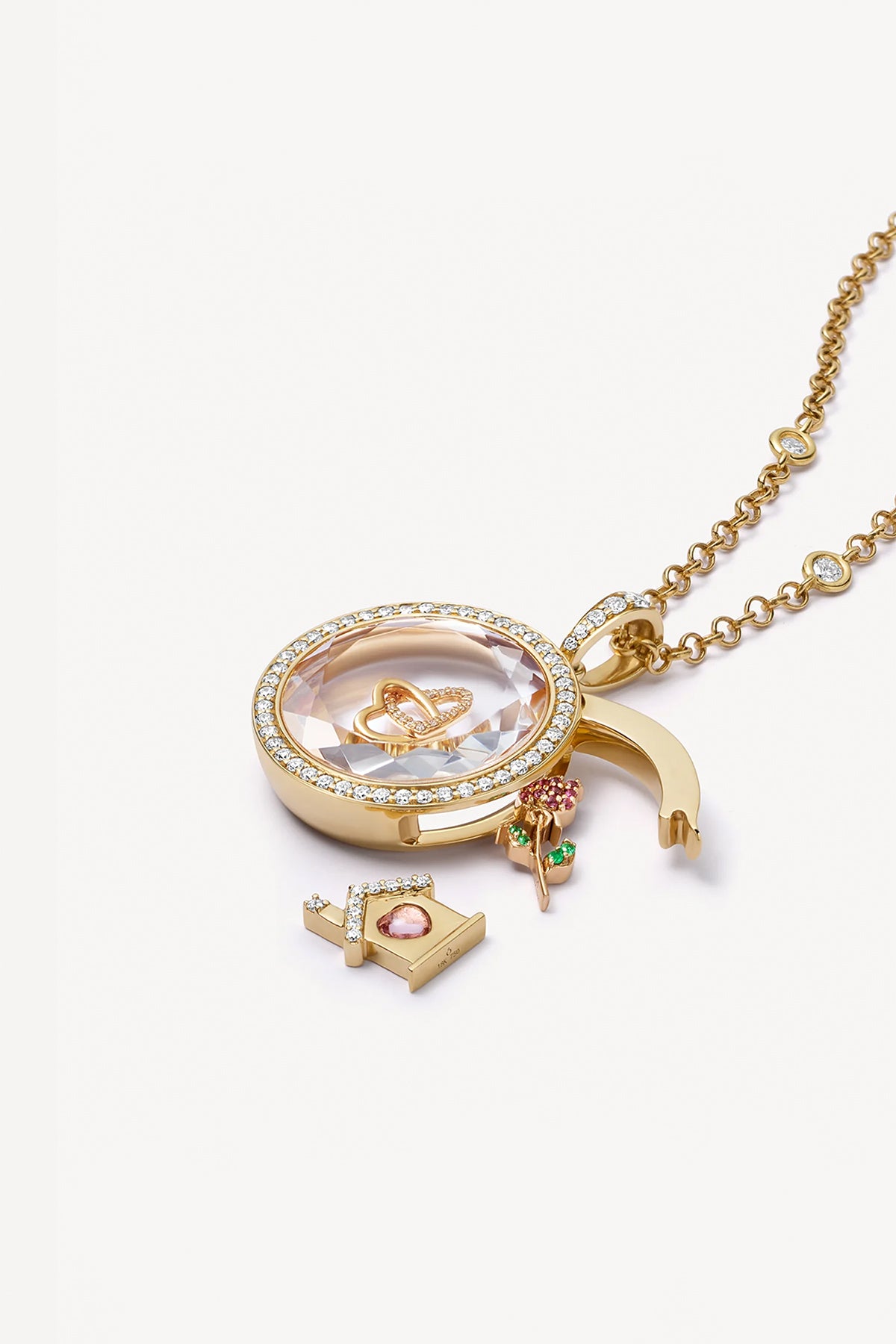 LOQUET LONDON | PINK SAPPHIRE ROSE CHARM