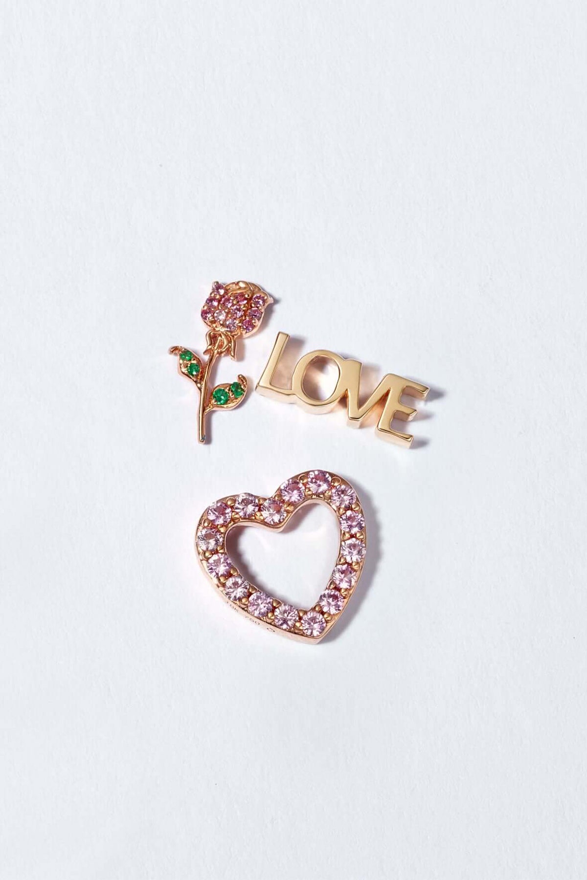 LOQUET LONDON | PINK SAPPHIRE ROSE CHARM