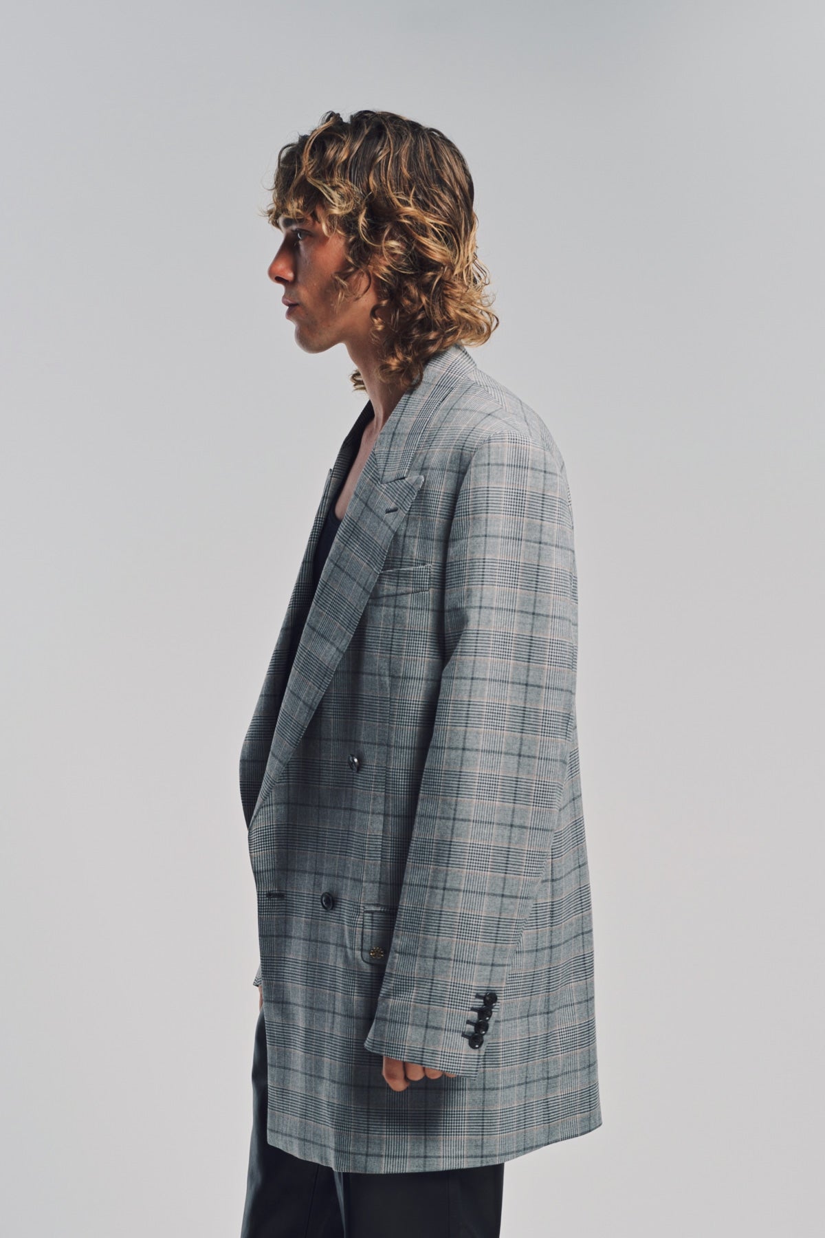 AMIRI | CHECK DOUBLE BREASTED BLAZER