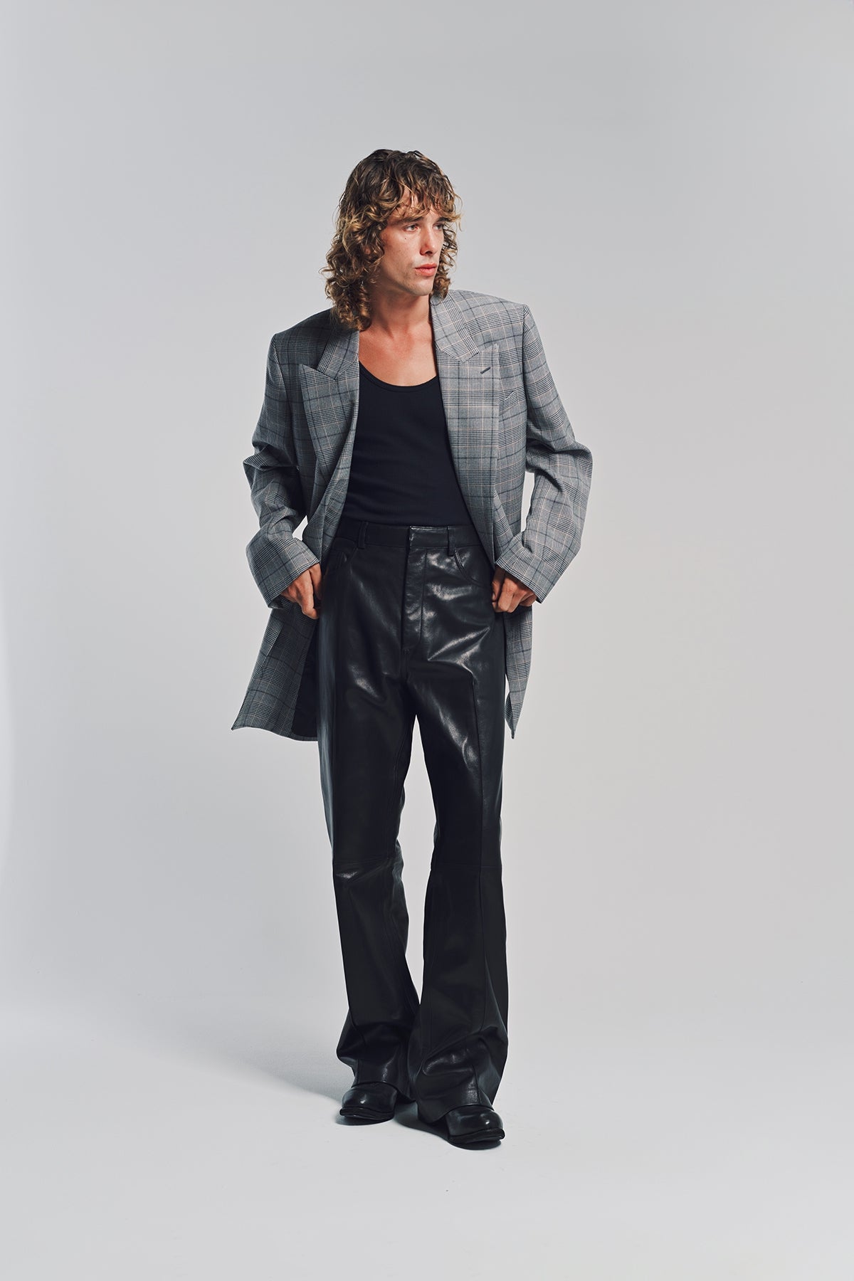 AMIRI | LEATHER BOOTCUT PANTS