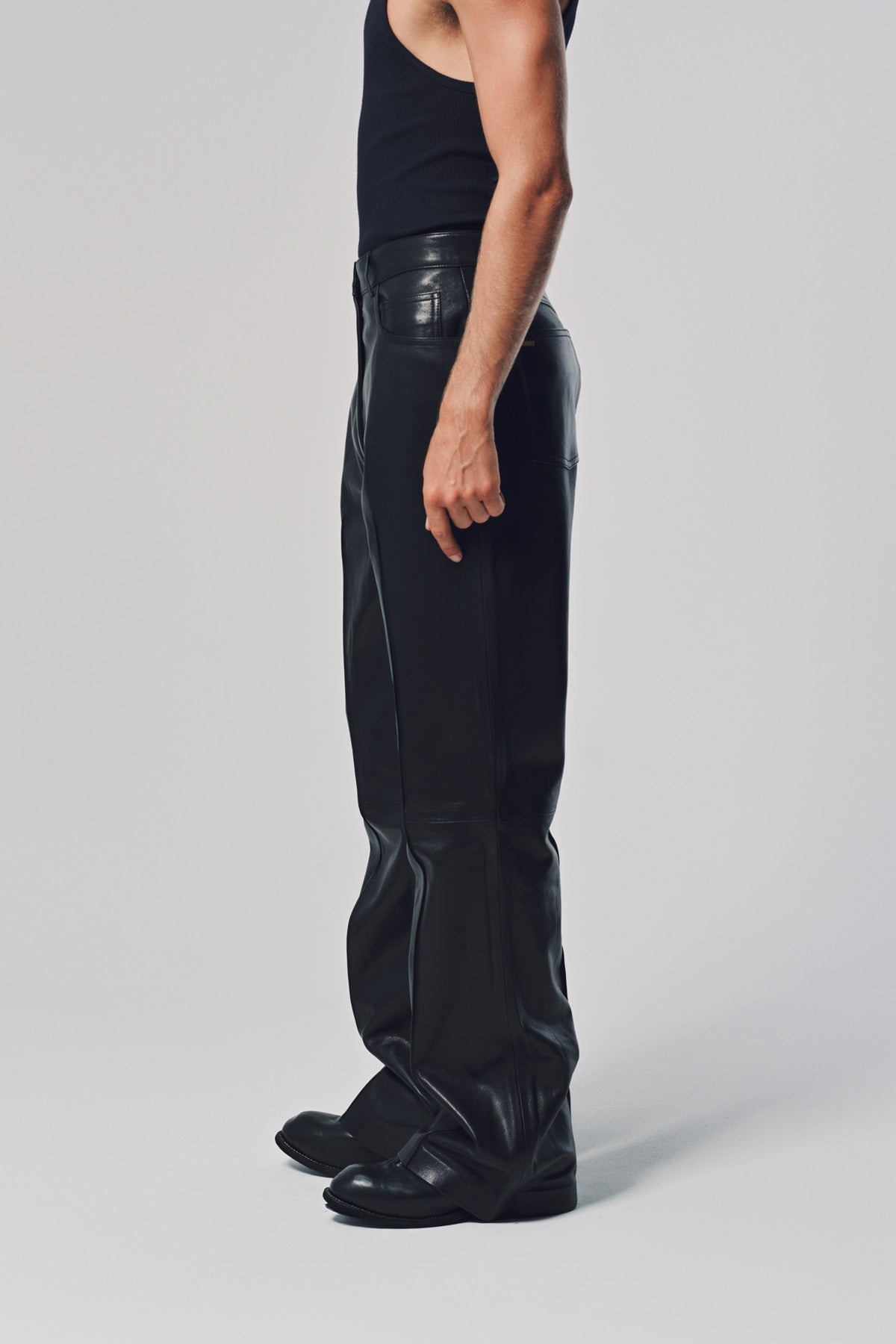 AMIRI | LEATHER BOOTCUT PANTS