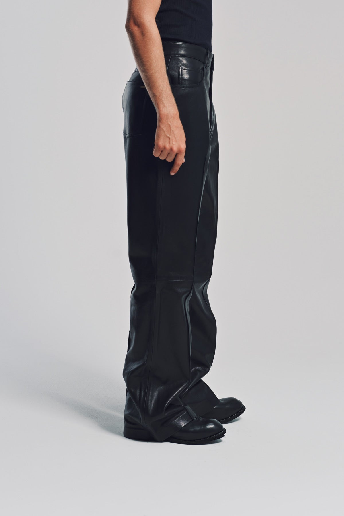 AMIRI | LEATHER BOOTCUT PANTS