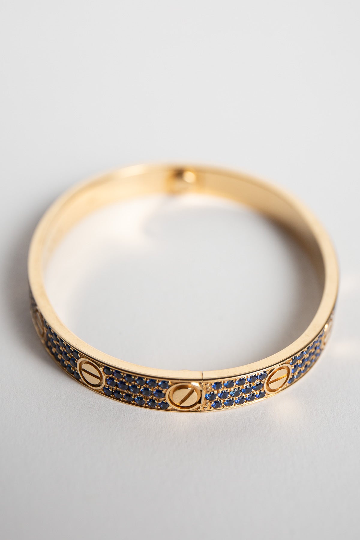 CARTIER | CUSTOM SAPPHIRE LOVE BRACELET