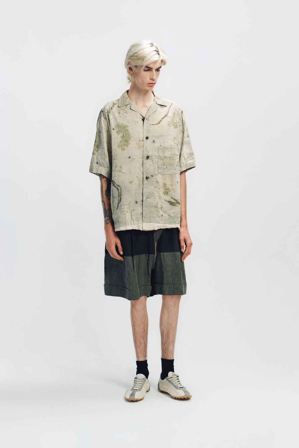 SLEEVE SHORT CHEN ZIGGY トップス SHIRT SHIRT SLEEVE SHORT PRINT DIGITAL | CHEN ZIGGY 46 OLIVE トップス