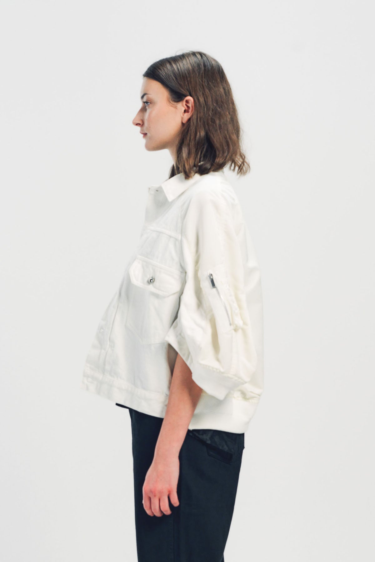 SACAI | DENIM X NYLON TWILL JACKET