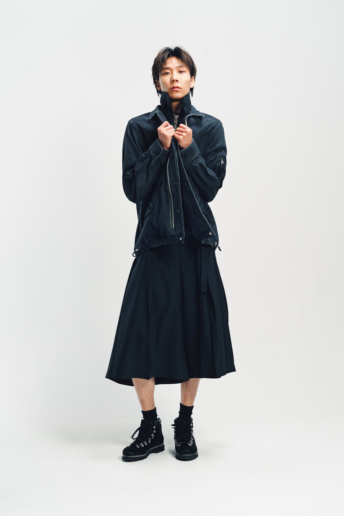 SACAI | DENIM X NYLON TWILL BLOUSON