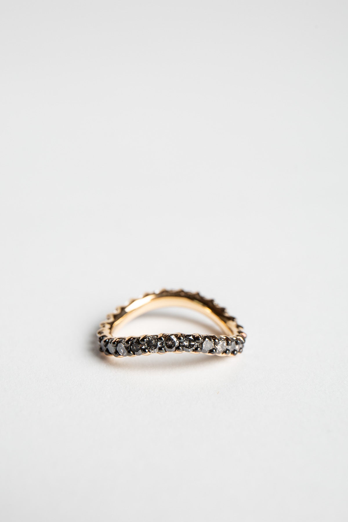 ADI HANDMADE | YELLOW GOLD AND DIAMOND ASYMMETRICAL RING