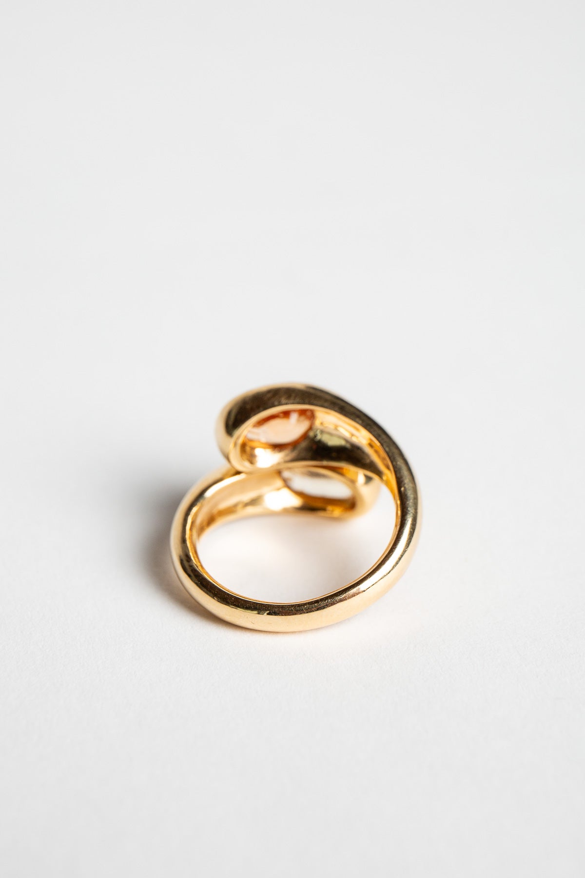 ADI HANDMADE | YELLOW GOLD AND SAPPHIRE DOUBLE RING