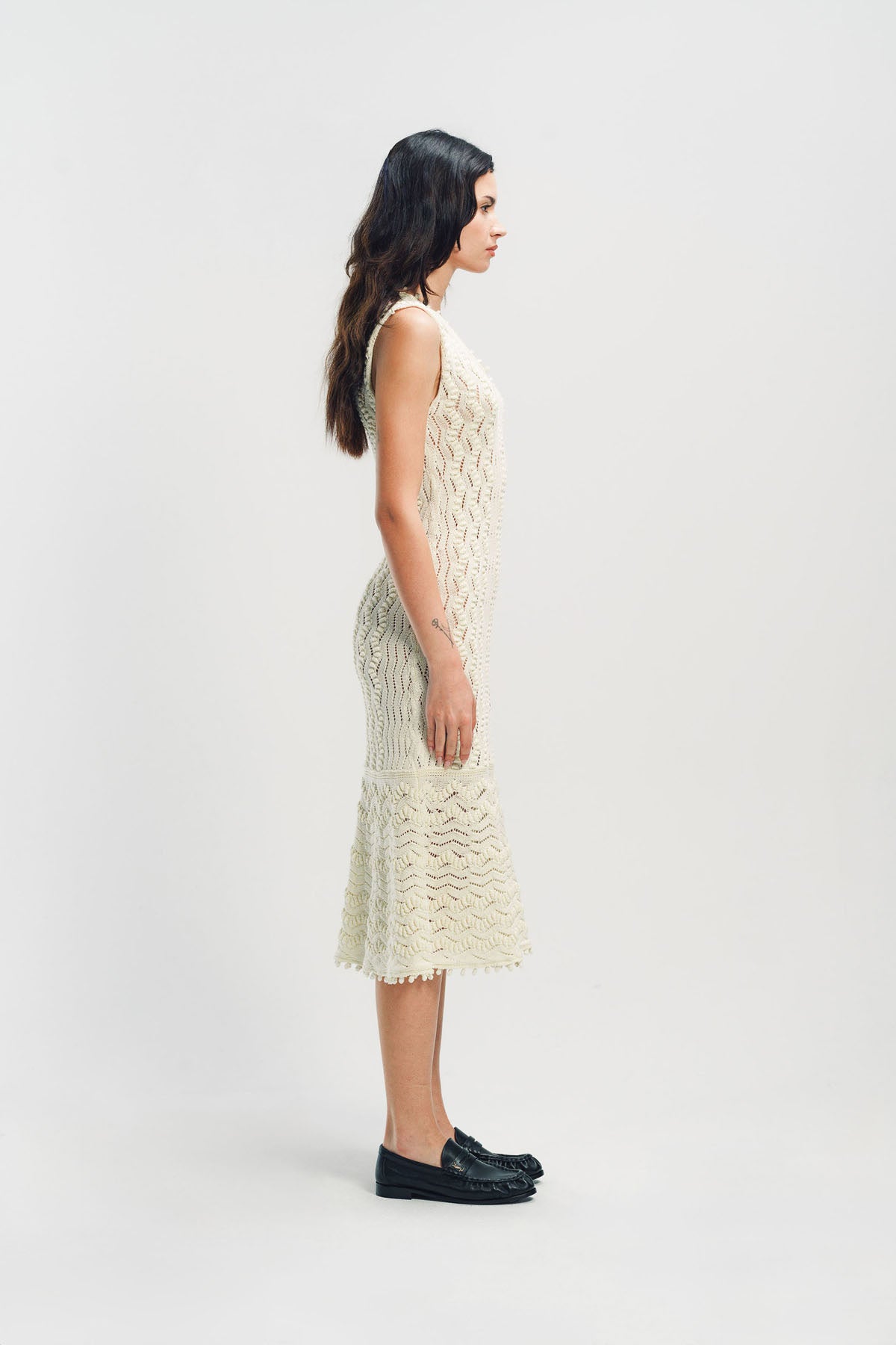 JIL SANDER | SLEEVELESS KNIT MIDI DRESS